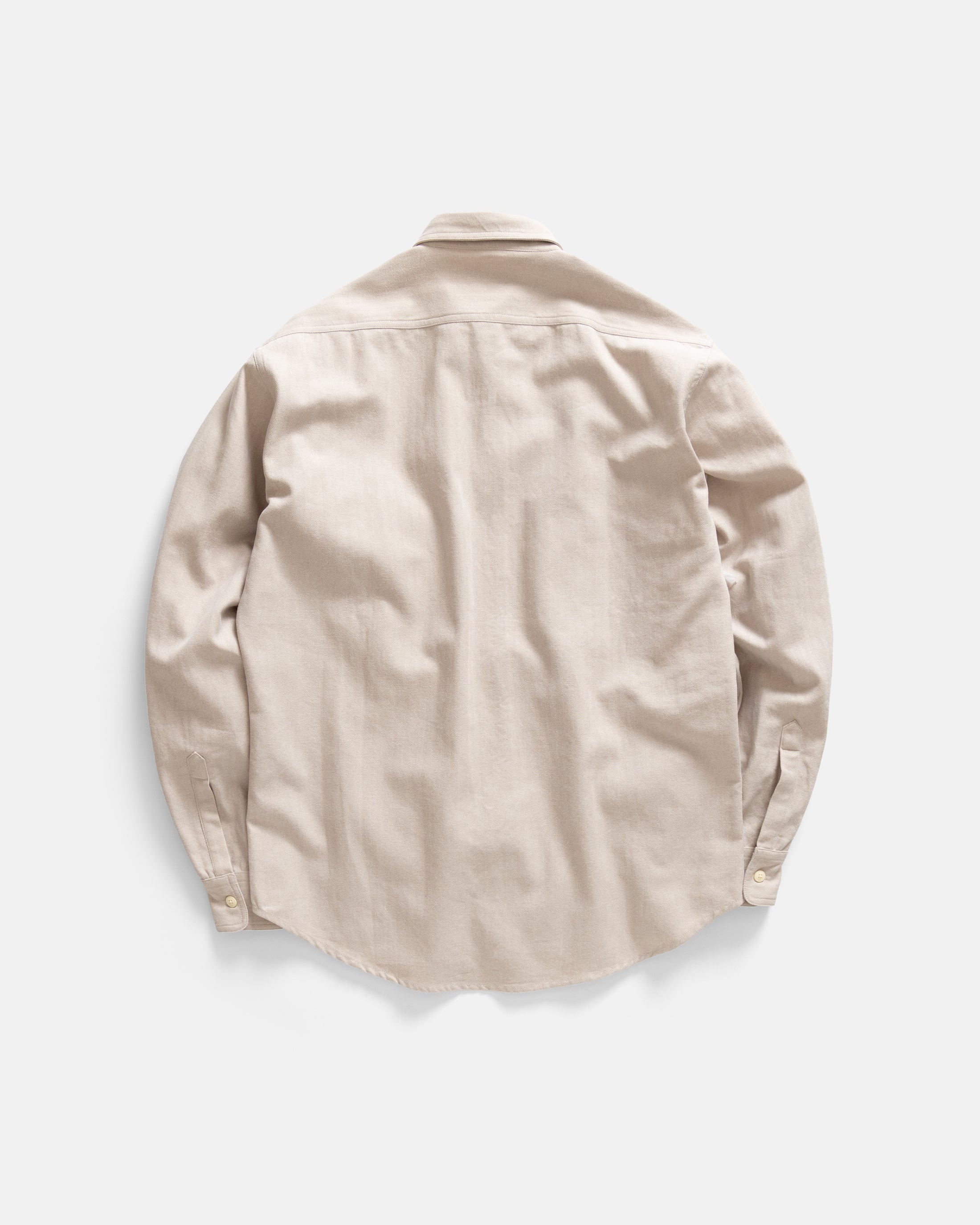 ALBERTO "PER LAVORO" SHIRT - ECRU YARN DYED HBT MIL-SPEC COTTON - Image 6