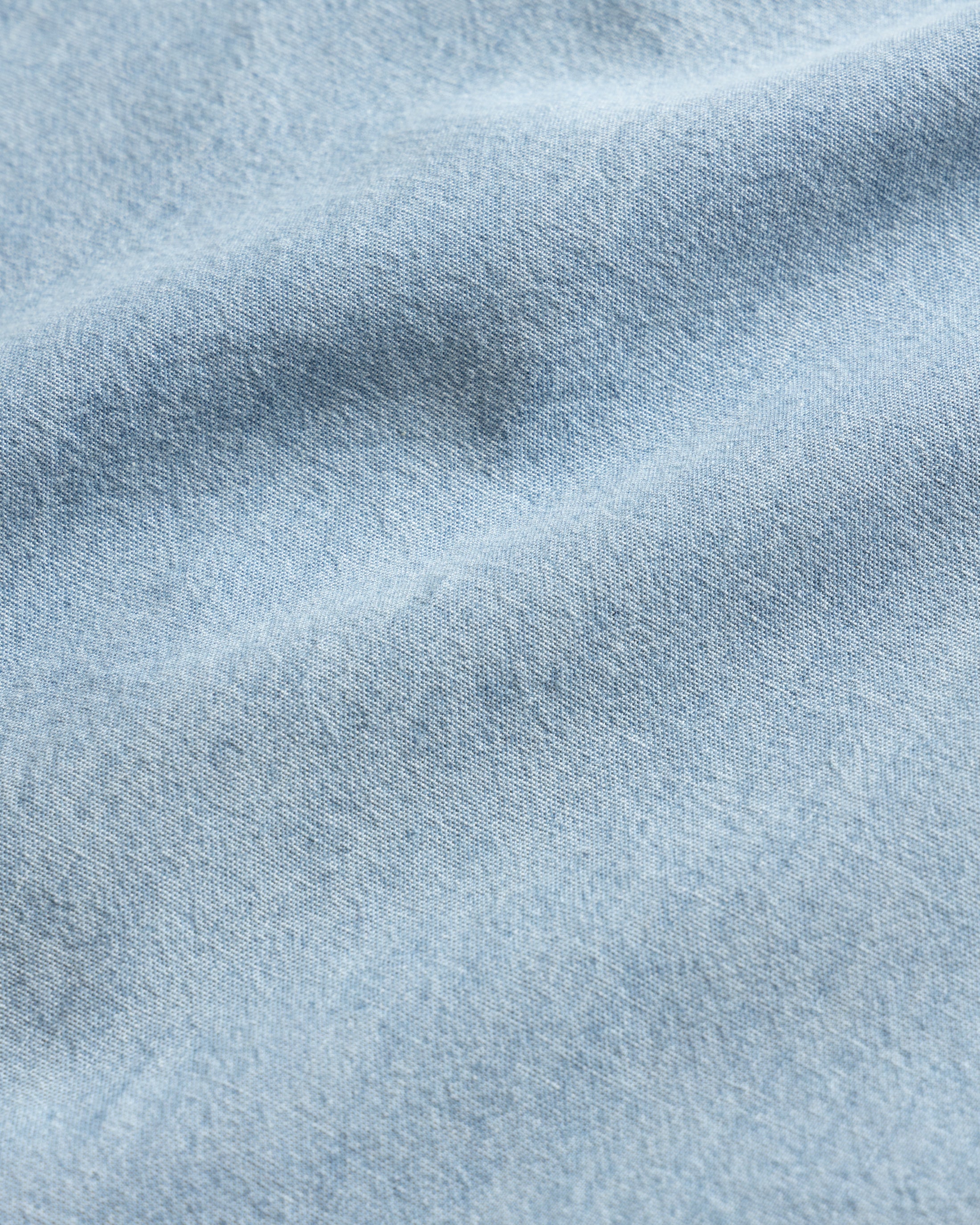 ALBERTO "PER LAVORO" SHIRT - BLEACHED INDIGO HANDWOVEN CHAMBRAY - Image 6