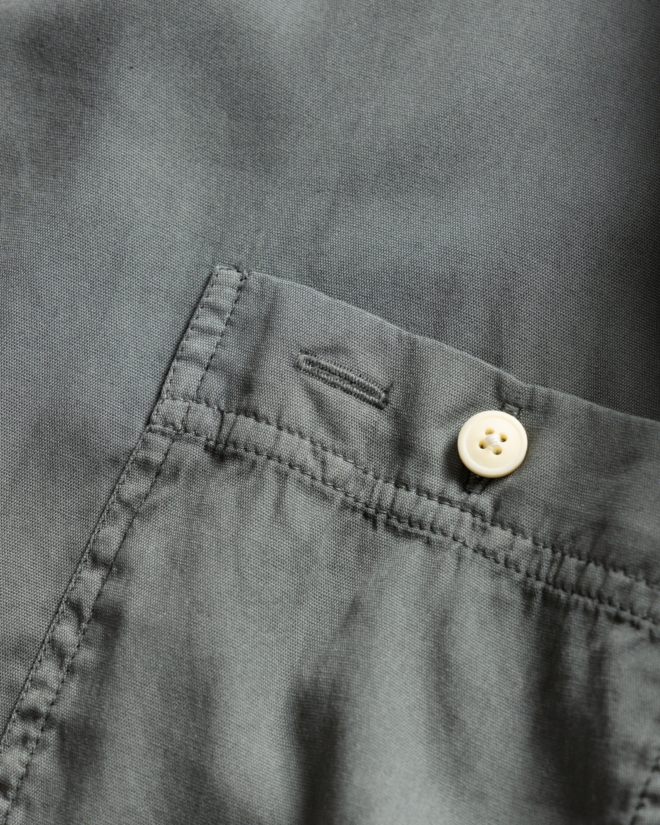 ALBERTO "PER LAVORO" SHIRT - FOLIAGE PIECE DYED SUVIN COTTON - Image 2