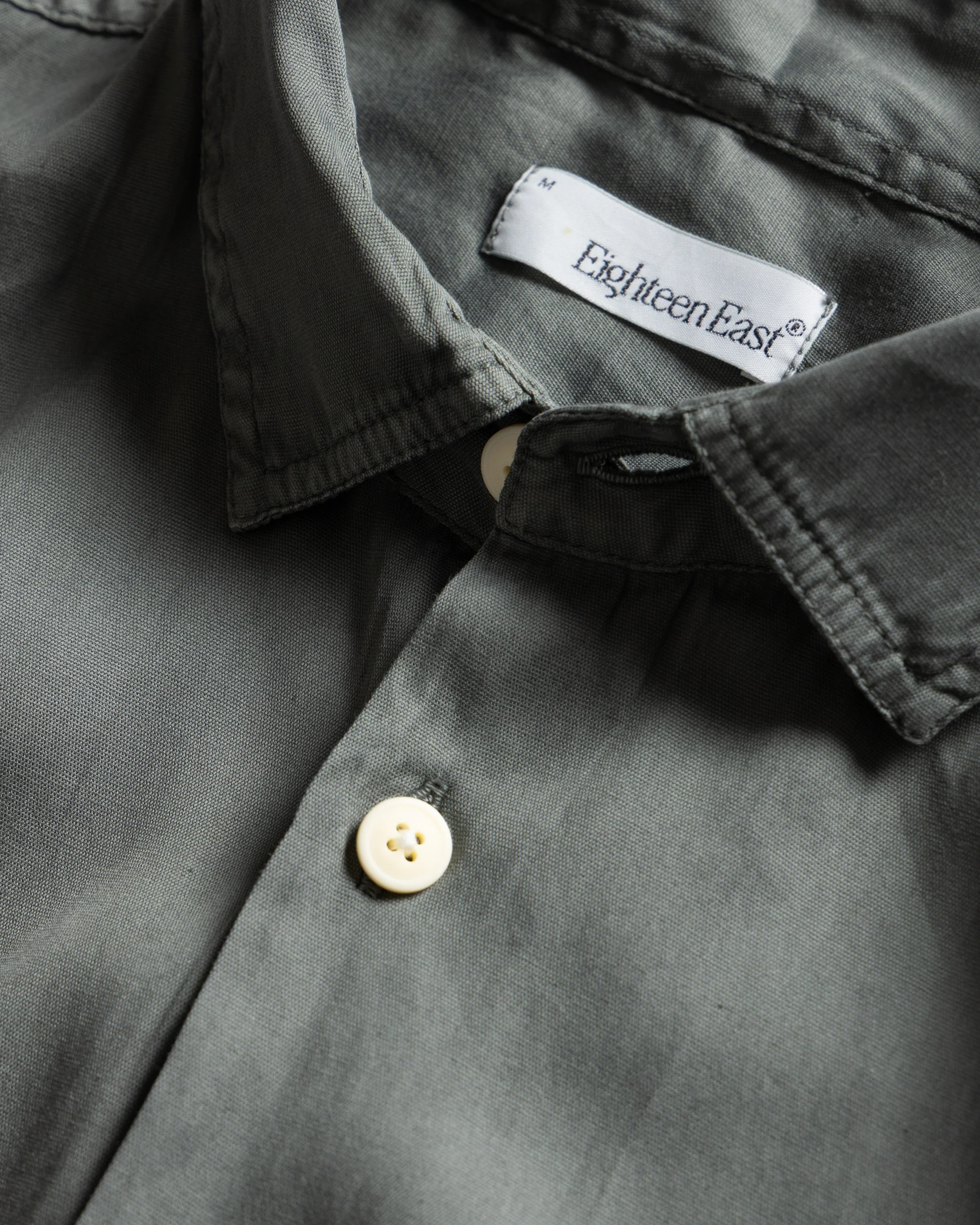 ALBERTO "PER LAVORO" SHIRT - FOLIAGE PIECE DYED SUVIN COTTON - Image 3