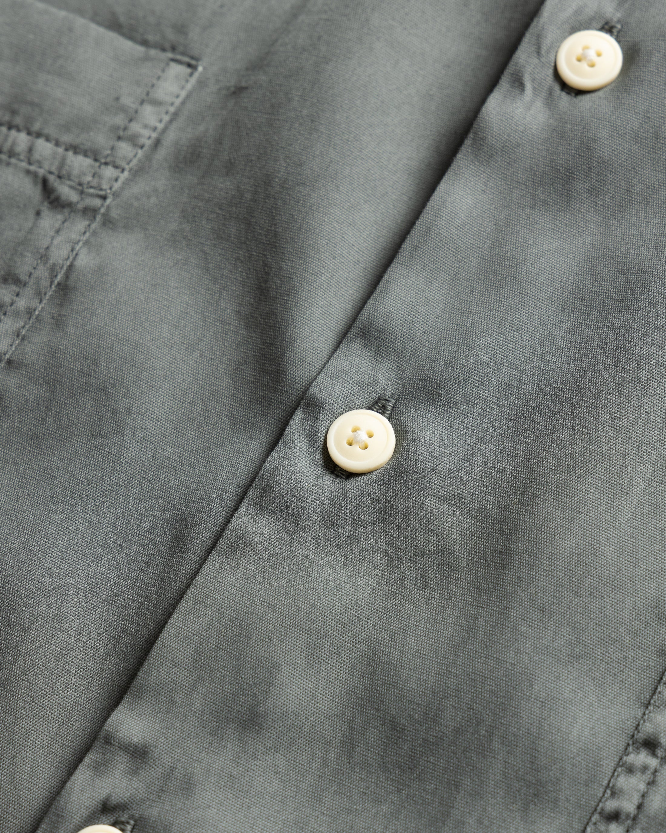 ALBERTO "PER LAVORO" SHIRT - FOLIAGE PIECE DYED SUVIN COTTON - Image 4
