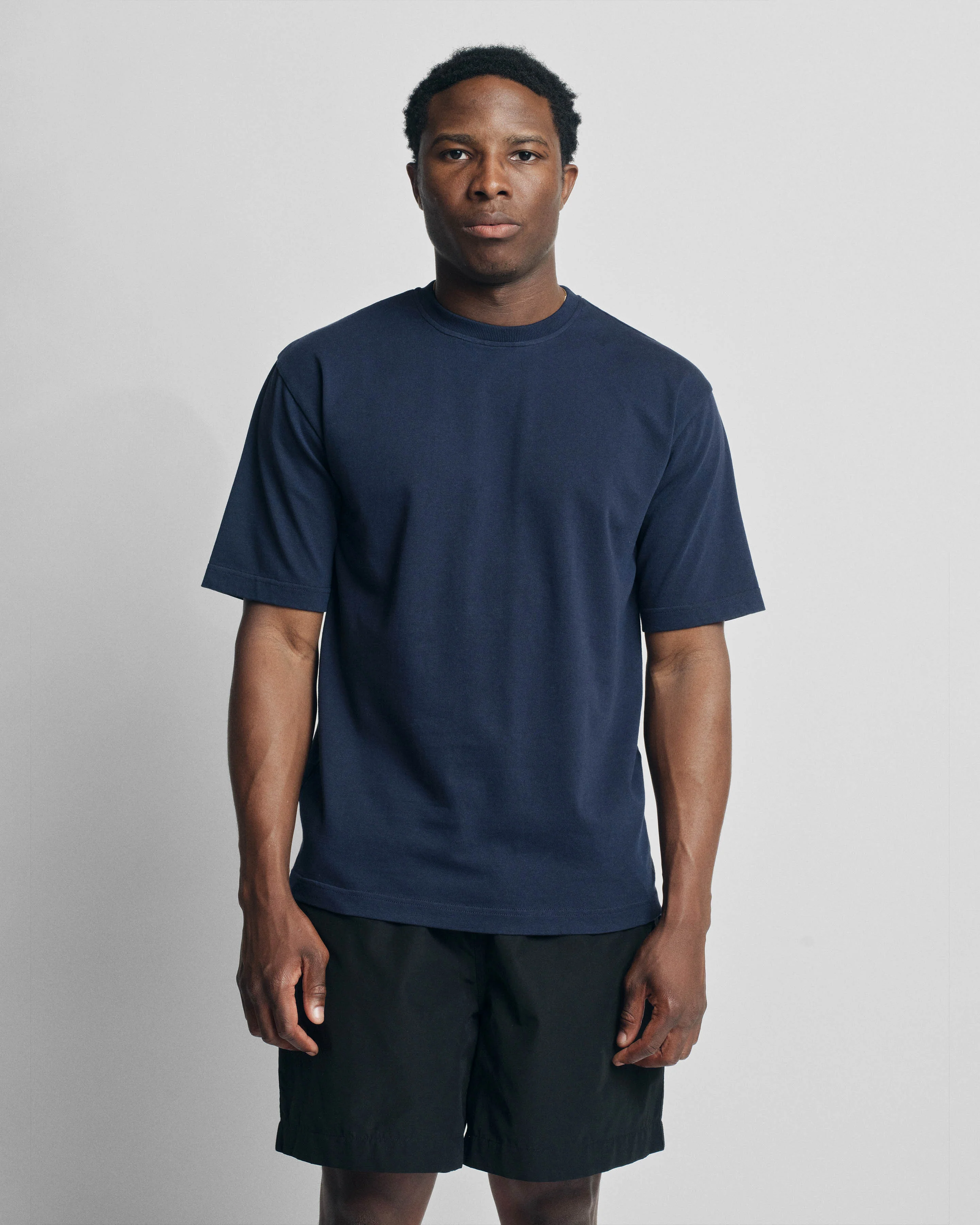 ALY TEE - MIDNIGHT NAVY 7.75 oz. ALL SEASON COTTON JERSEY - Image 2