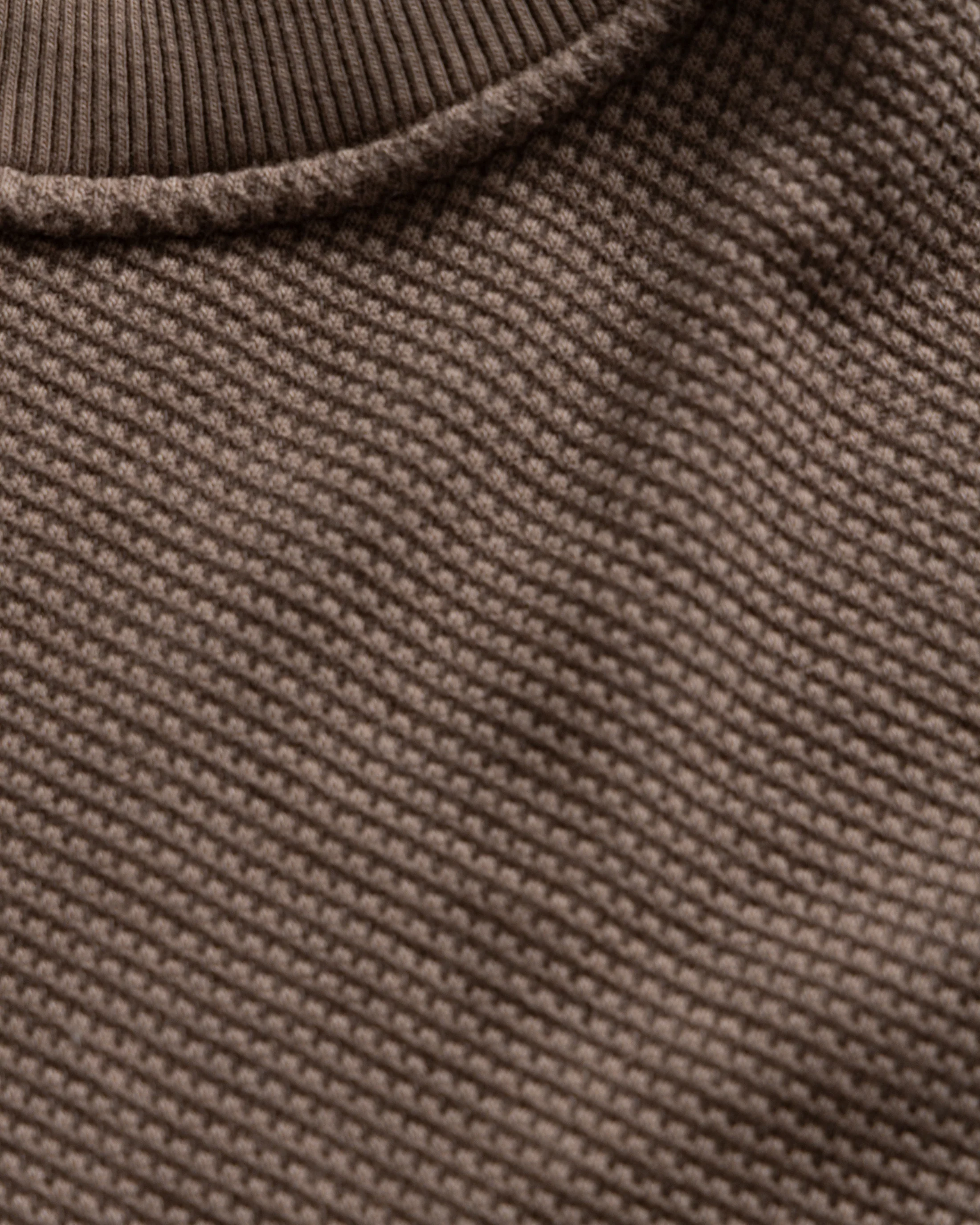 ARIZ LONG SLEEVE CREWNECK - FALCON BROWN LIGHTWEIGHT TECH COTTON THERMAL - Image 2