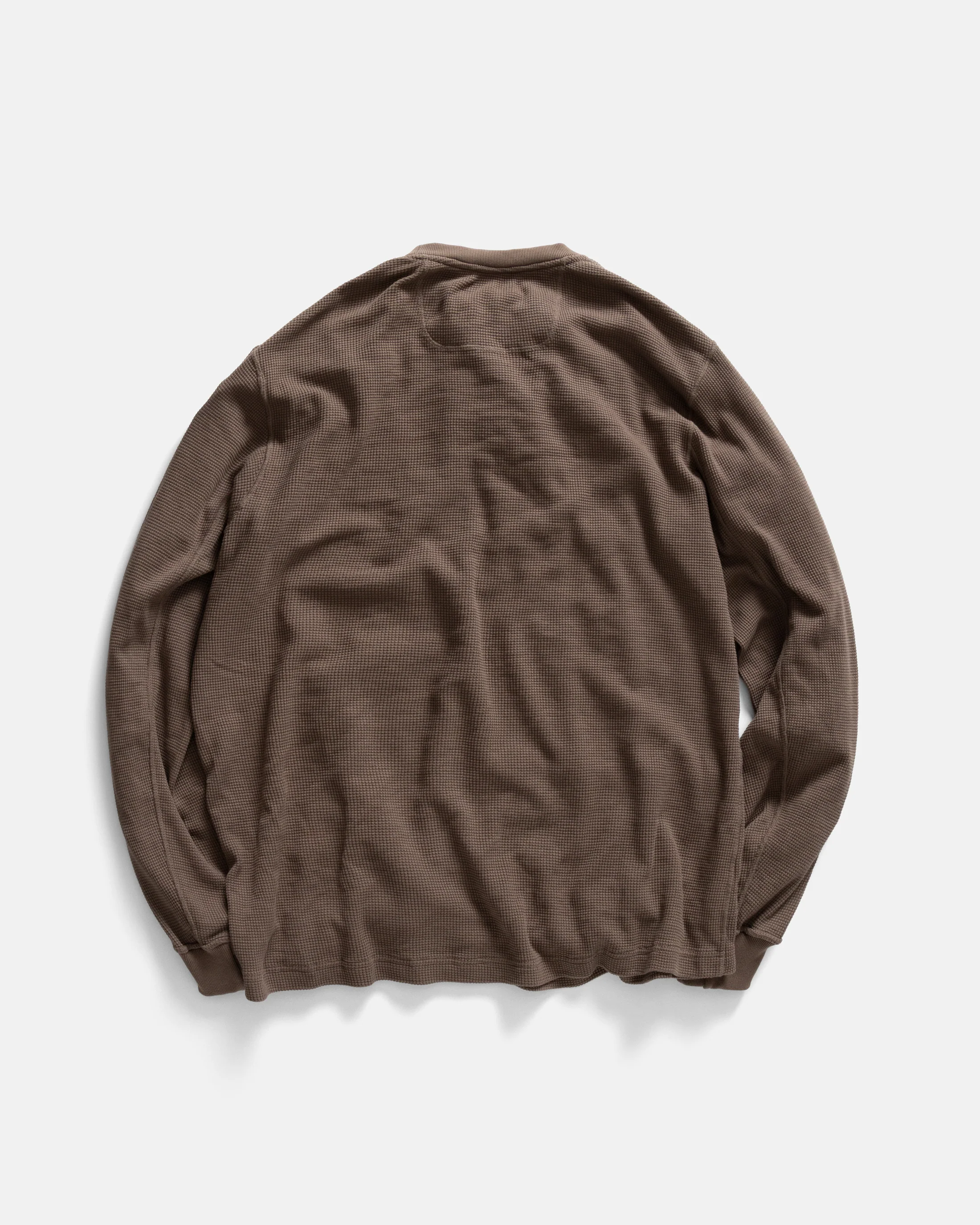 ARIZ LONG SLEEVE CREWNECK - FALCON BROWN LIGHTWEIGHT TECH COTTON THERMAL - Image 4