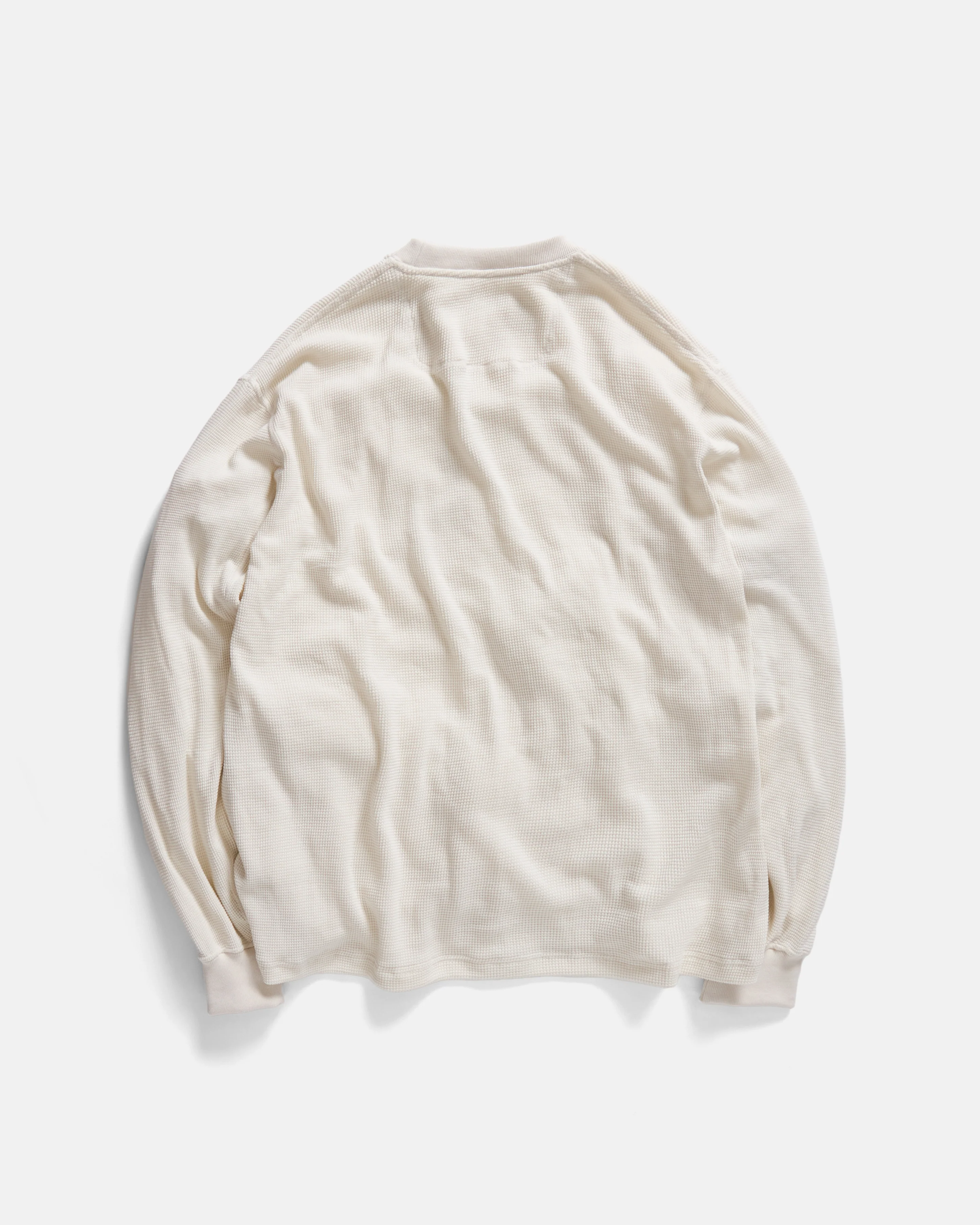 ARIZ LONG SLEEVE CREWNECK - IVORY LIGHTWEIGHT TECH COTTON THERMAL - Image 5