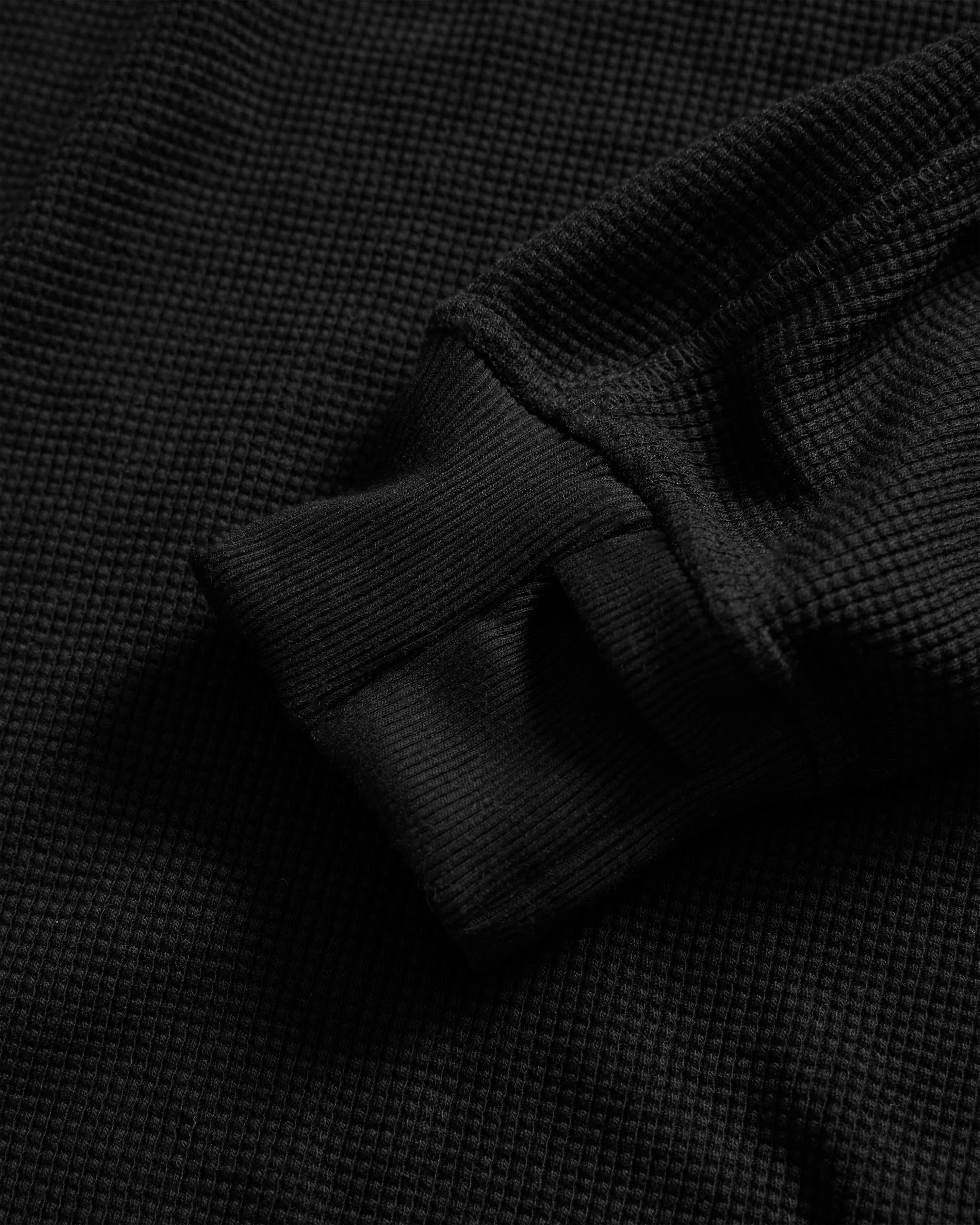 ARIZ LONG SLEEVE CREWNECK - BLACK LIGHTWEIGHT TECH COTTON THERMAL - Image 3