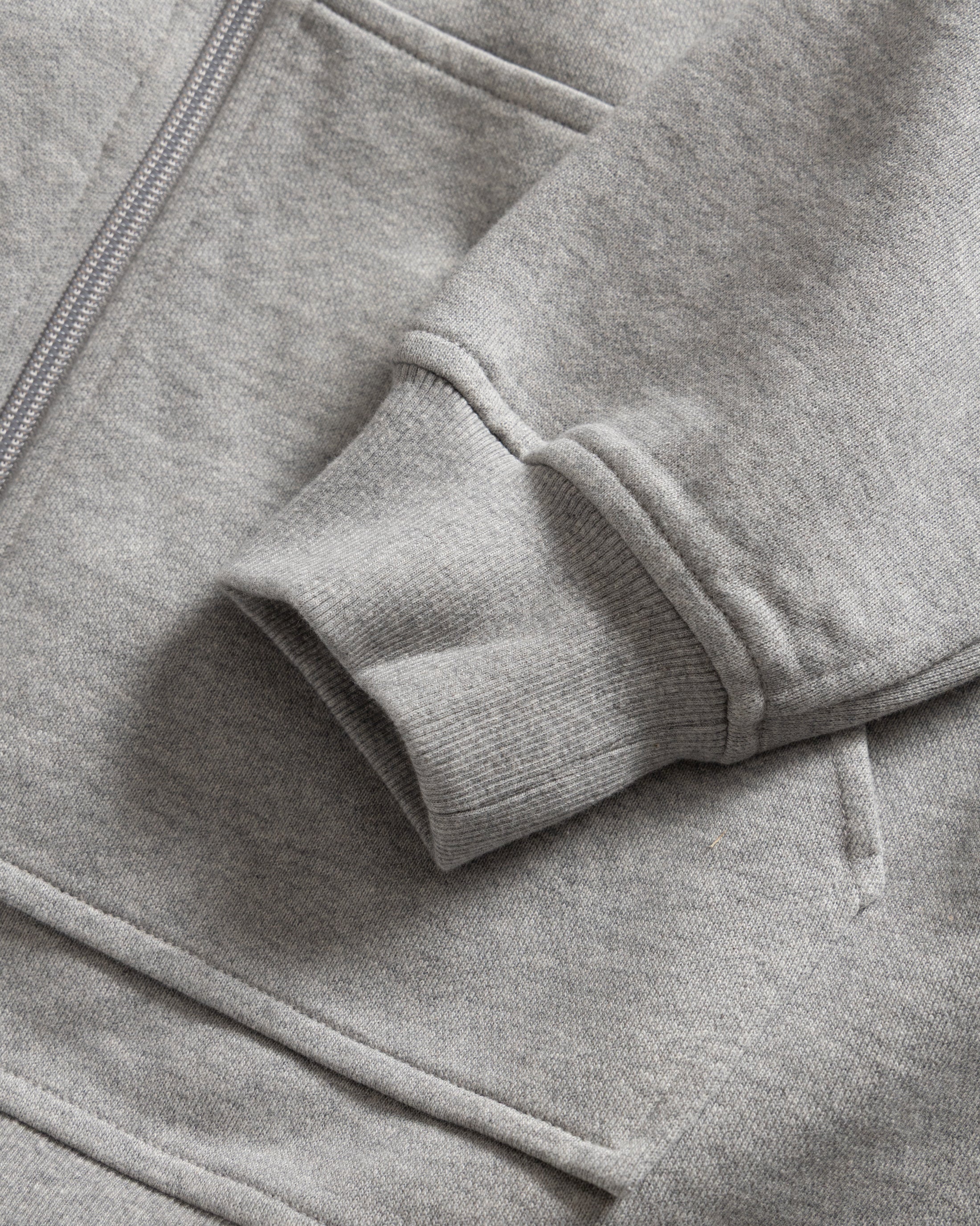 ARROTT FULLZIP SWEATSHIRT - PRACTICE HEATHER 19oz. ALL COTTON LOOPBACK TERRY FLEECE - Image 6