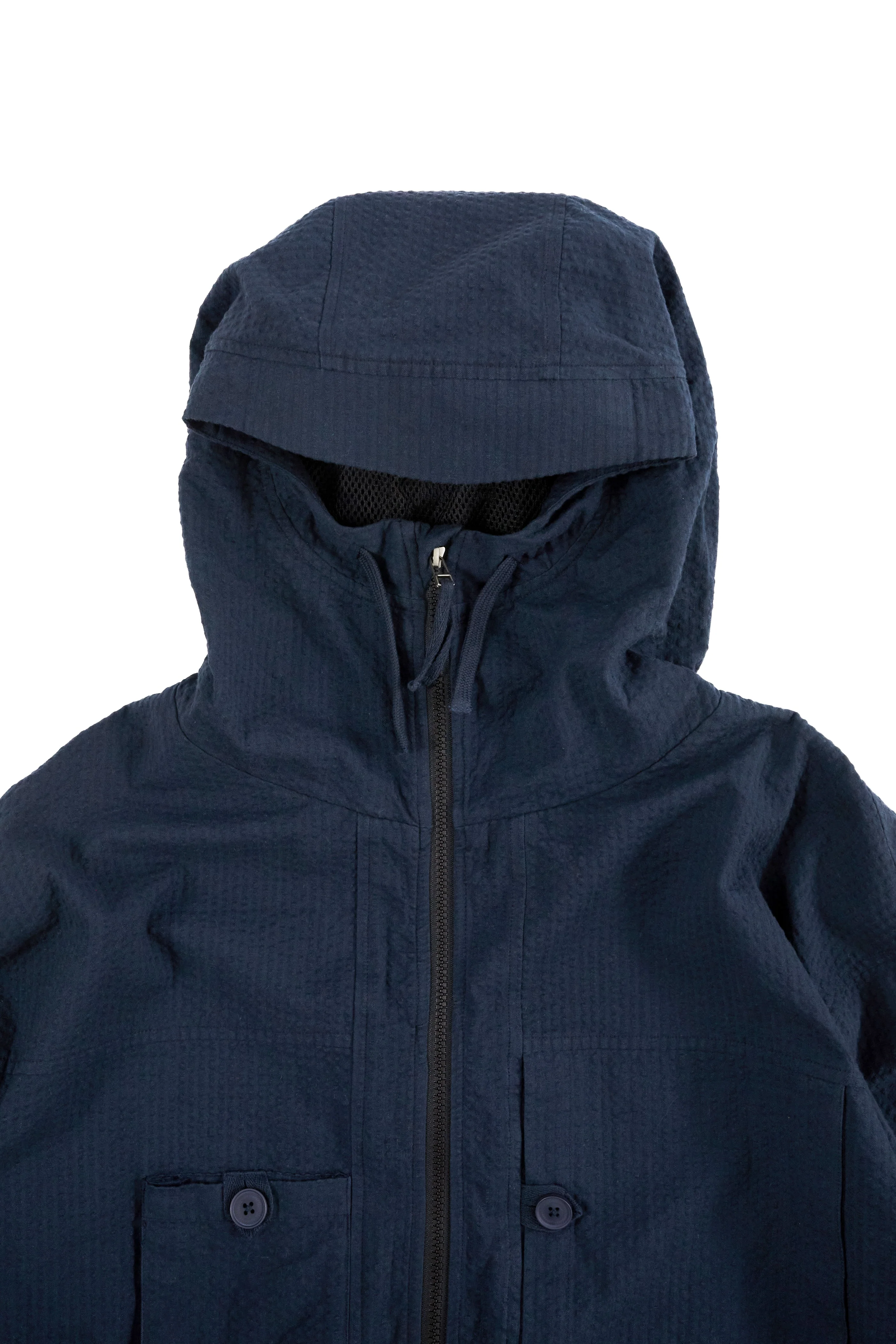 ATLAS HOODED WINDBREAKER - MIDNIGHT COTTON SEERSUCKER - Image 5
