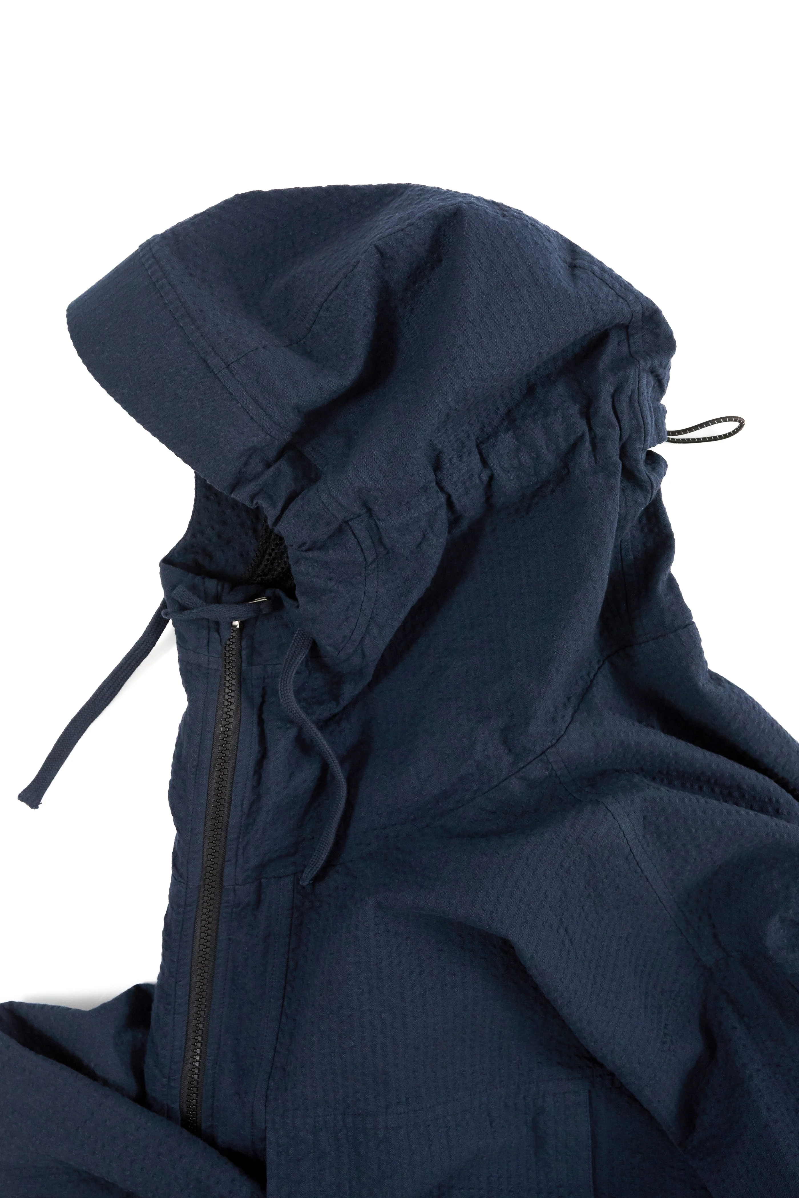 ATLAS HOODED WINDBREAKER - MIDNIGHT COTTON SEERSUCKER - Image 7