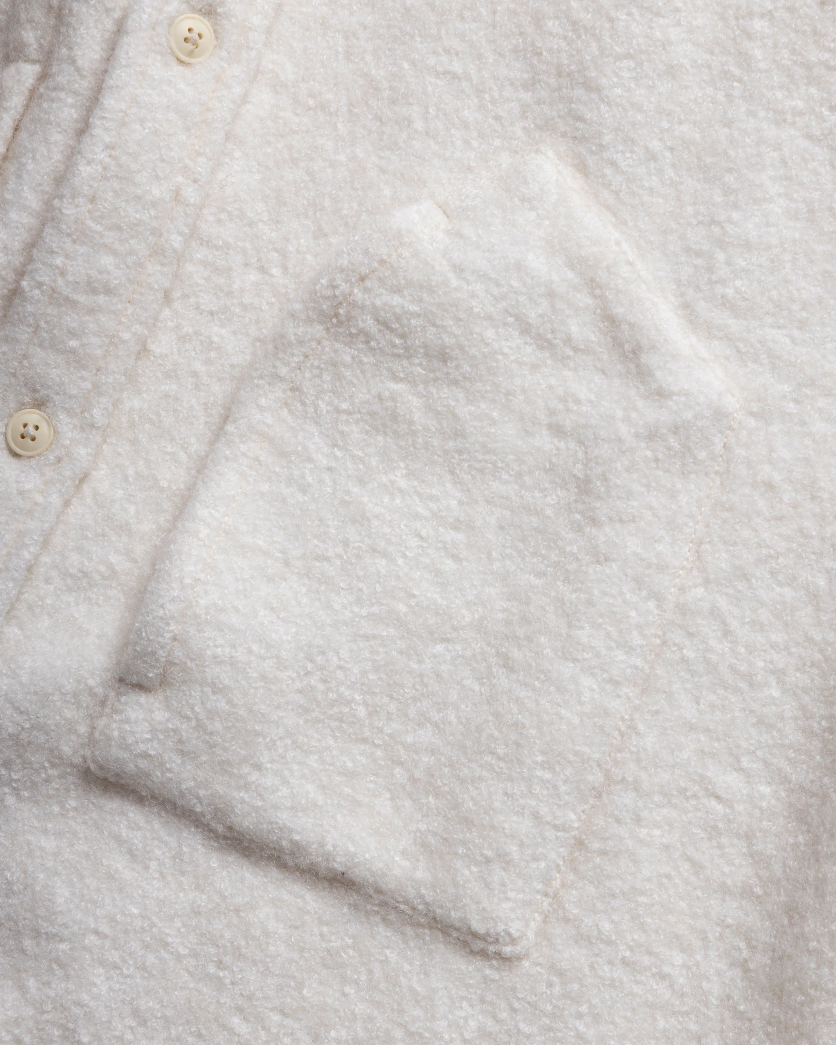 BACLIFF ABSTRACT POCKET WORK SHIRT - SALT WOOLEN BOUCLÉ - Image 3