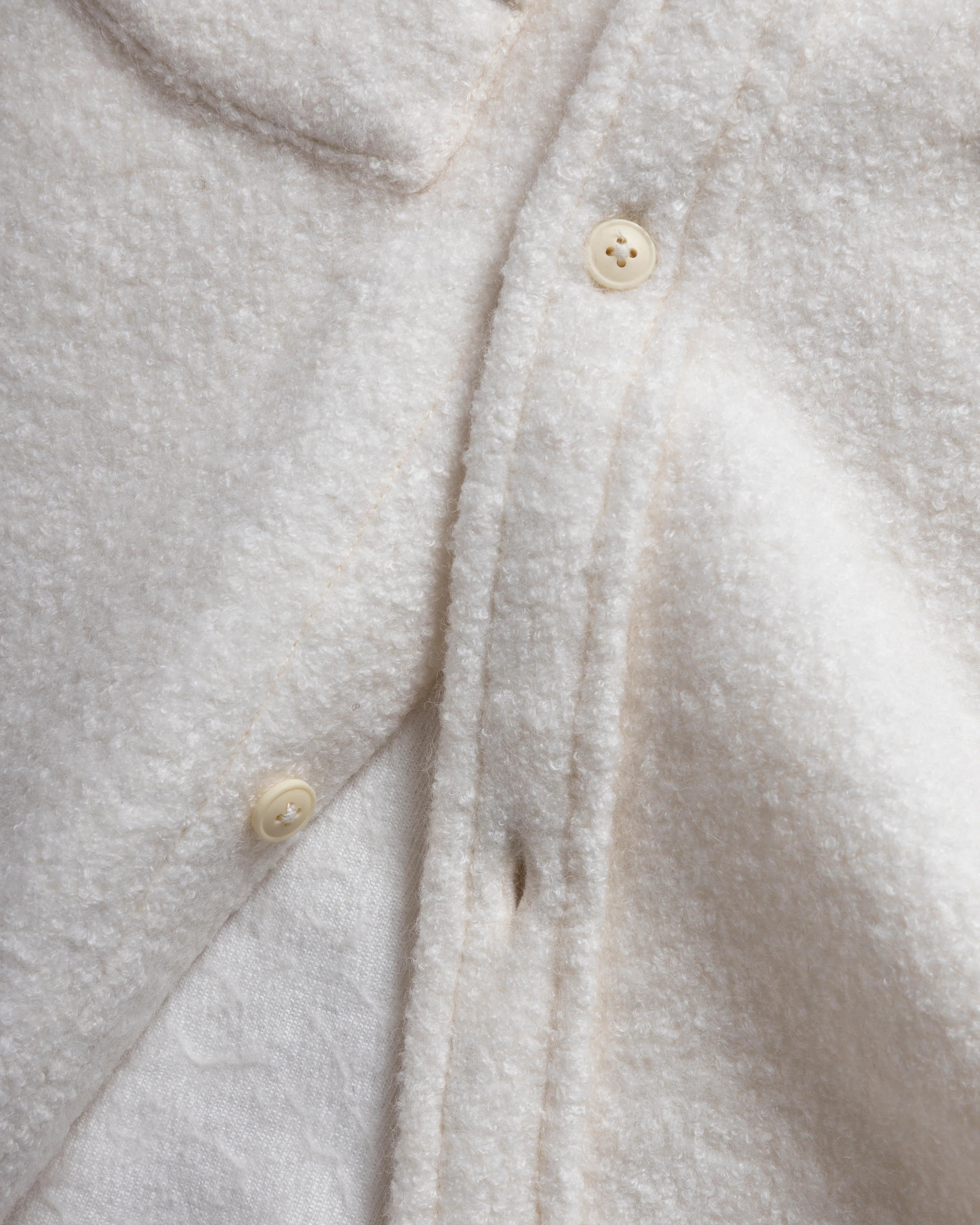 BACLIFF ABSTRACT POCKET WORK SHIRT - SALT WOOLEN BOUCLÉ - Image 4