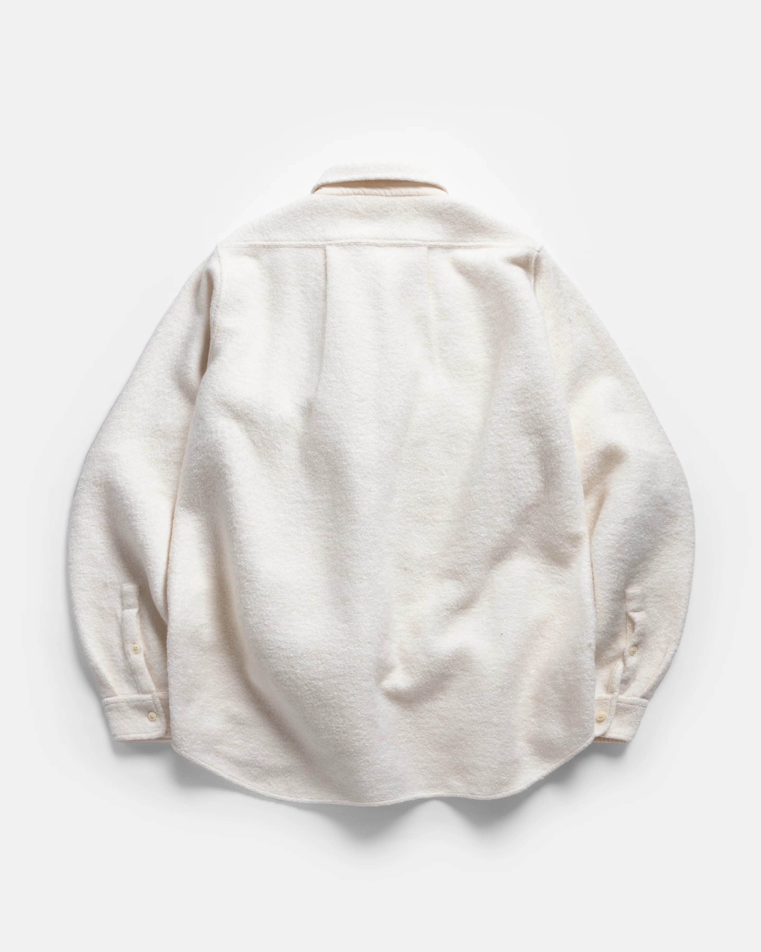 BACLIFF ABSTRACT POCKET WORK SHIRT - SALT WOOLEN BOUCLÉ - Image 6