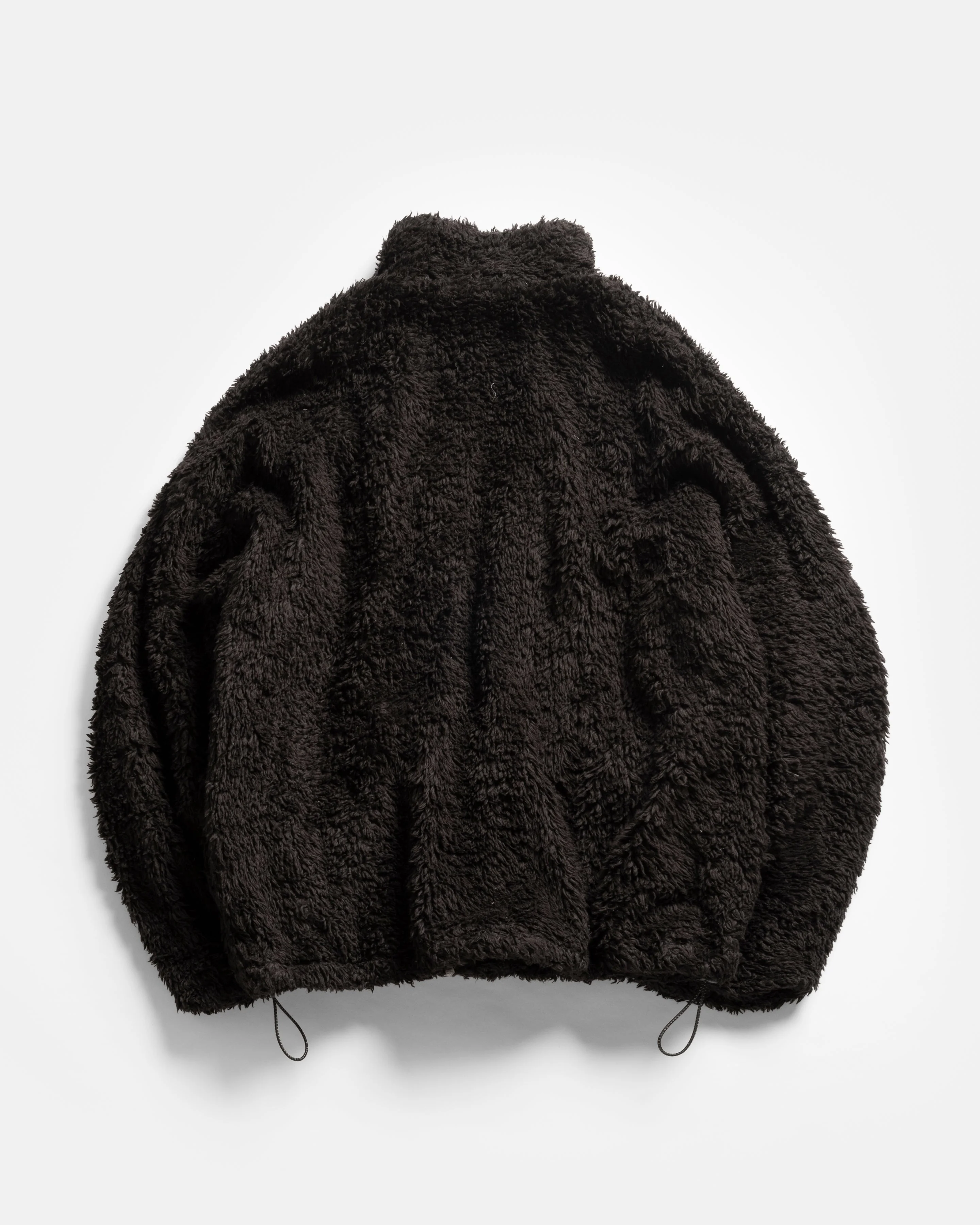 BANKS UTILITY FLEECE - BLACK ORGANIC ORGANIC COTTON SHERPA AND DOUBLE WEAVE JACQUARD COTTON - Image 7