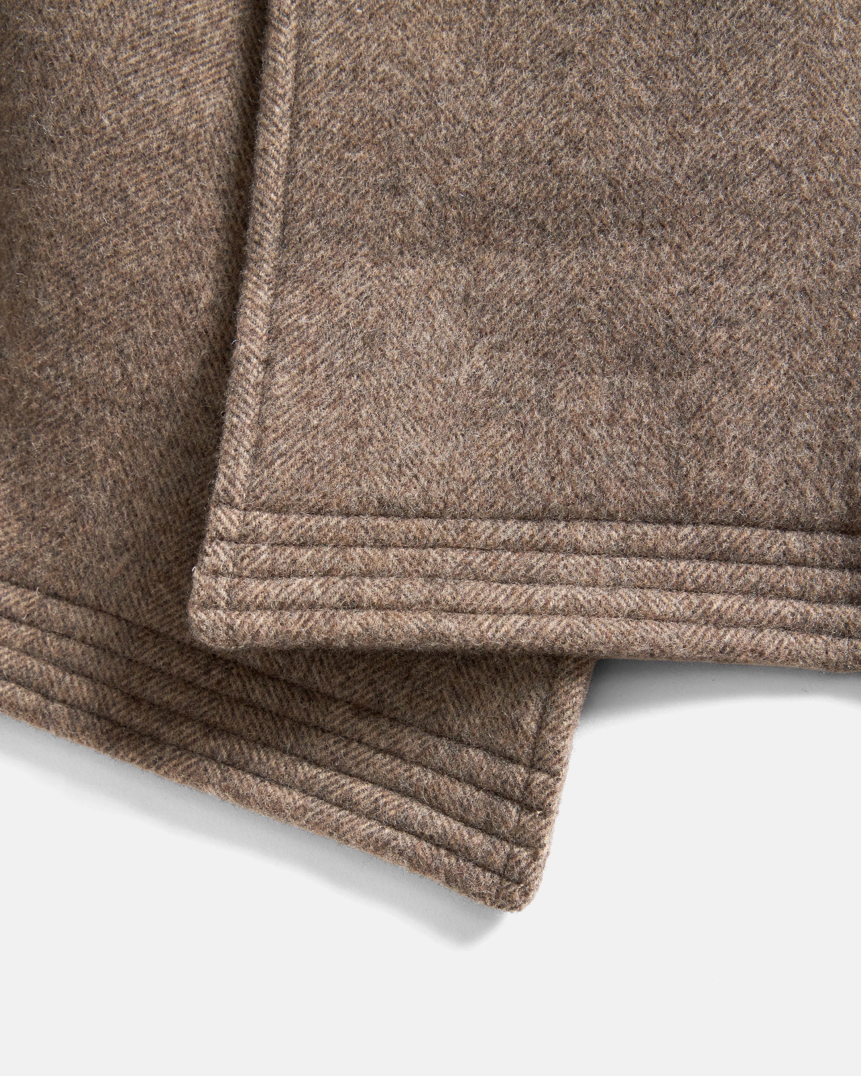 BELTED BRIDGE COAT - BRUSHED WOOLEN HERRINGBONE - Image 10