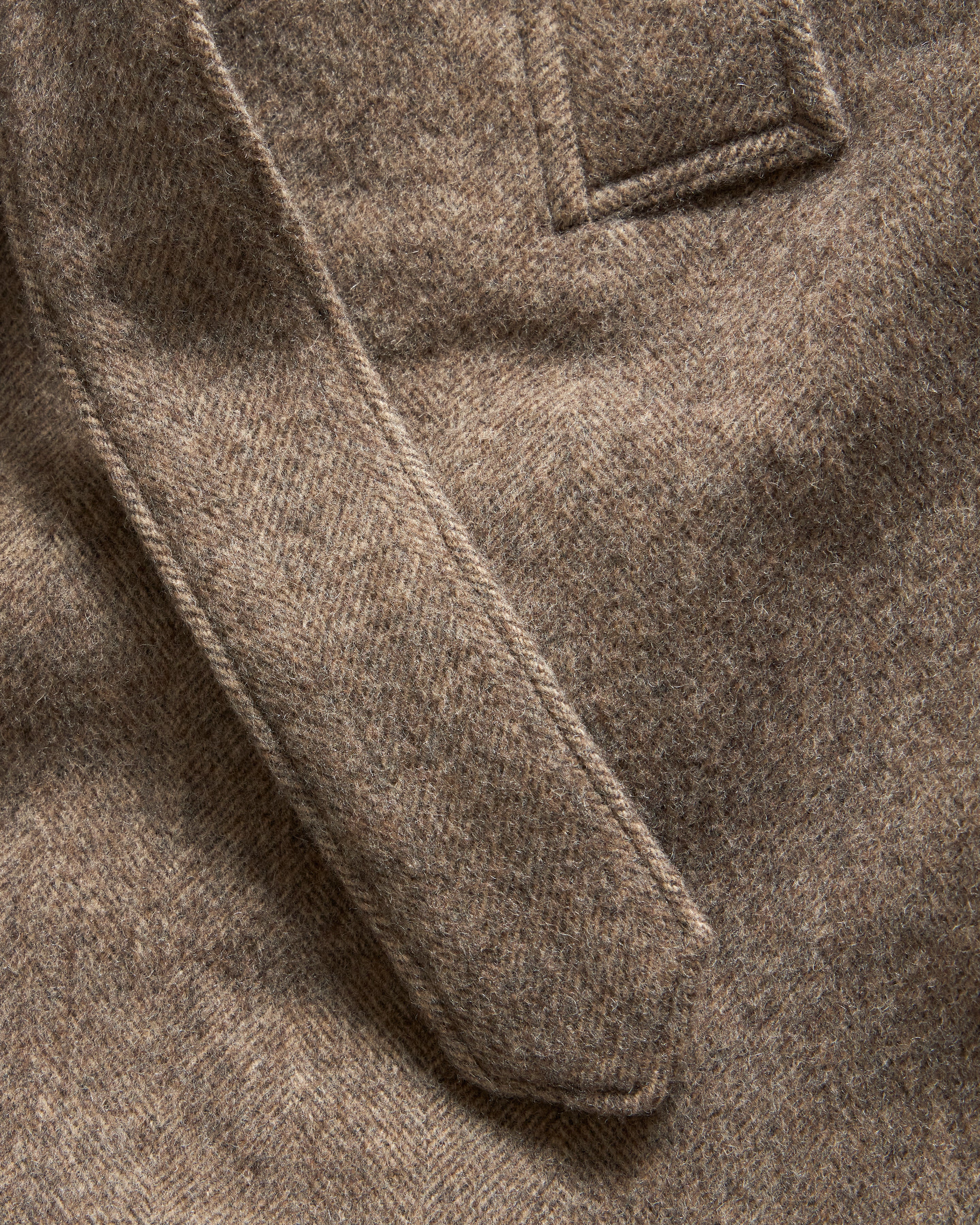 BELTED BRIDGE COAT - BRUSHED WOOLEN HERRINGBONE - Image 7