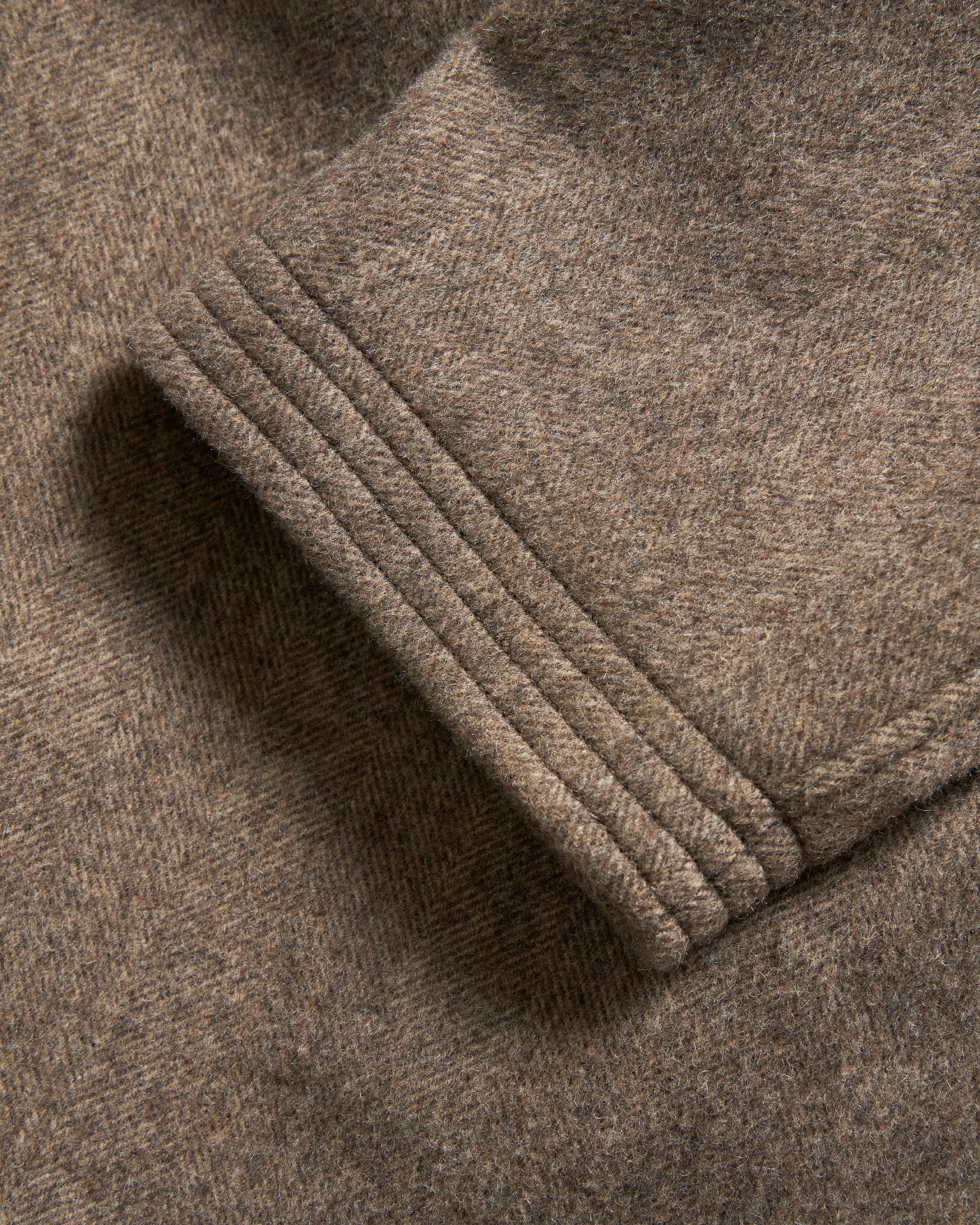 BELTED BRIDGE COAT - BRUSHED WOOLEN HERRINGBONE - Image 8