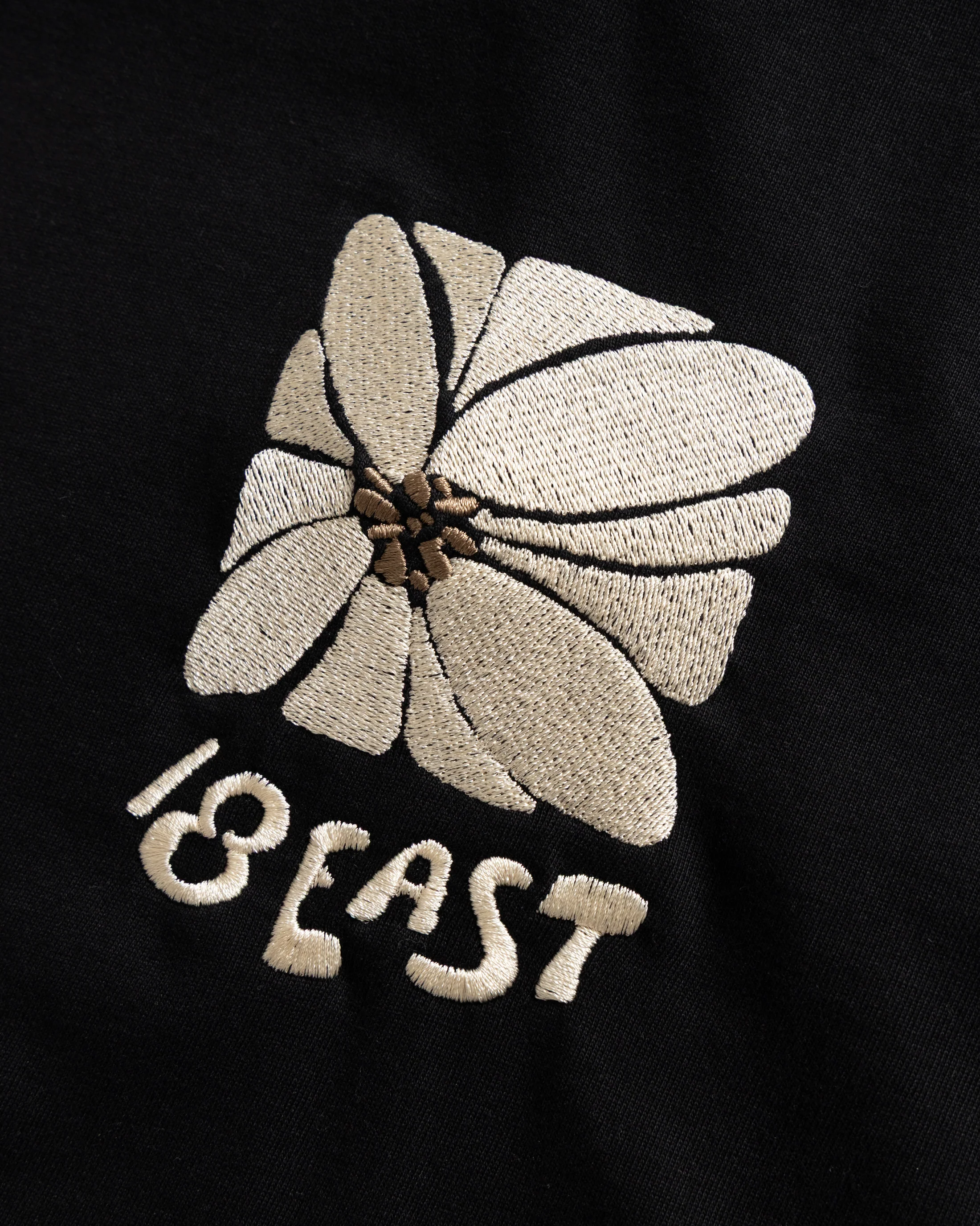 HIBISCUS EMBROIDERED ALY TEE - BLACK 7.75 oz. ALL SEASON COTTON JERSEY - Image 2