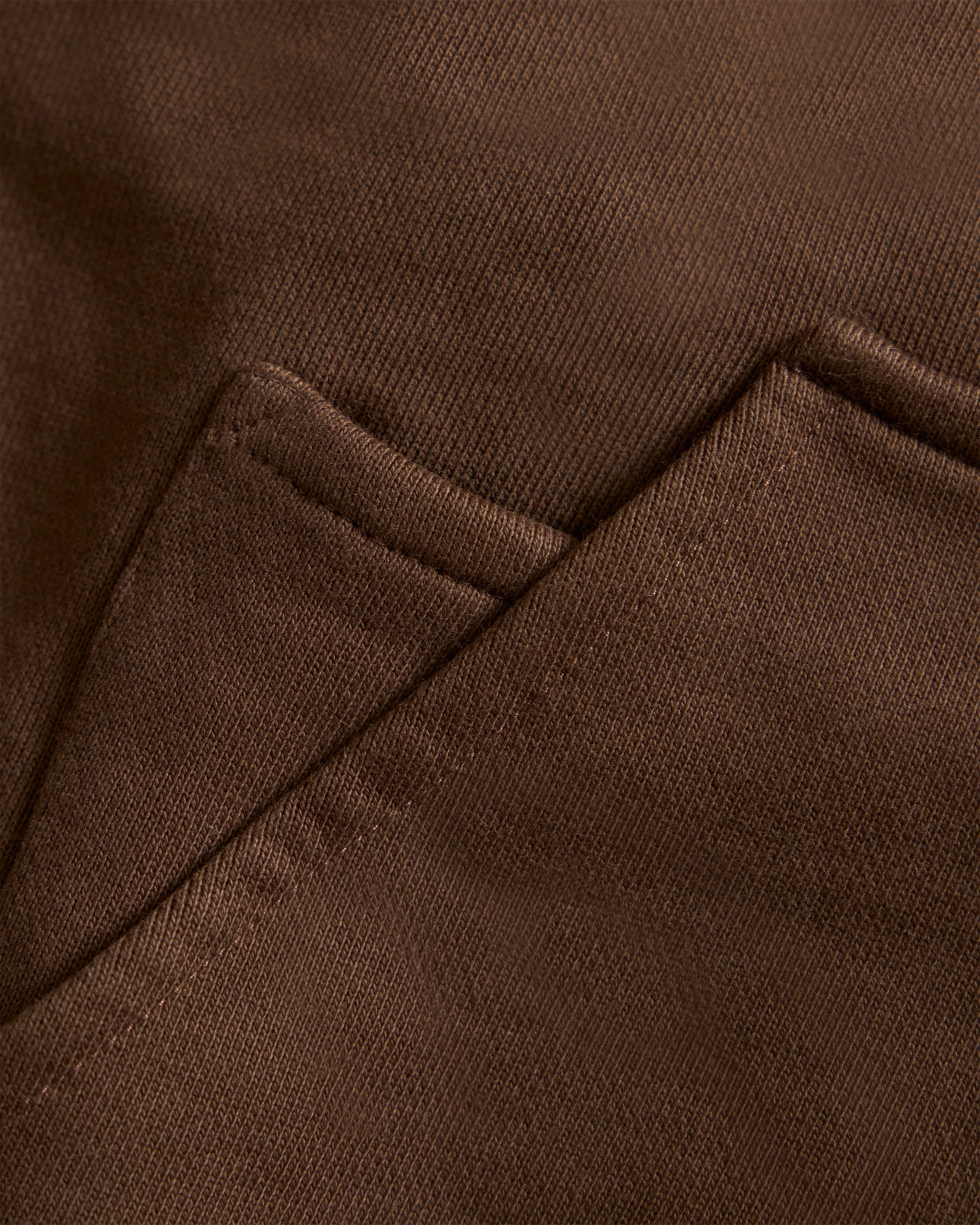 TROGGLE NOVIS HOODED SWEATSHIRT - FONDENTE BROWN / ECRU EMBROIDERED 19oz. ALL COTTON LOOPBACK TERRY FLEECE - Image 4
