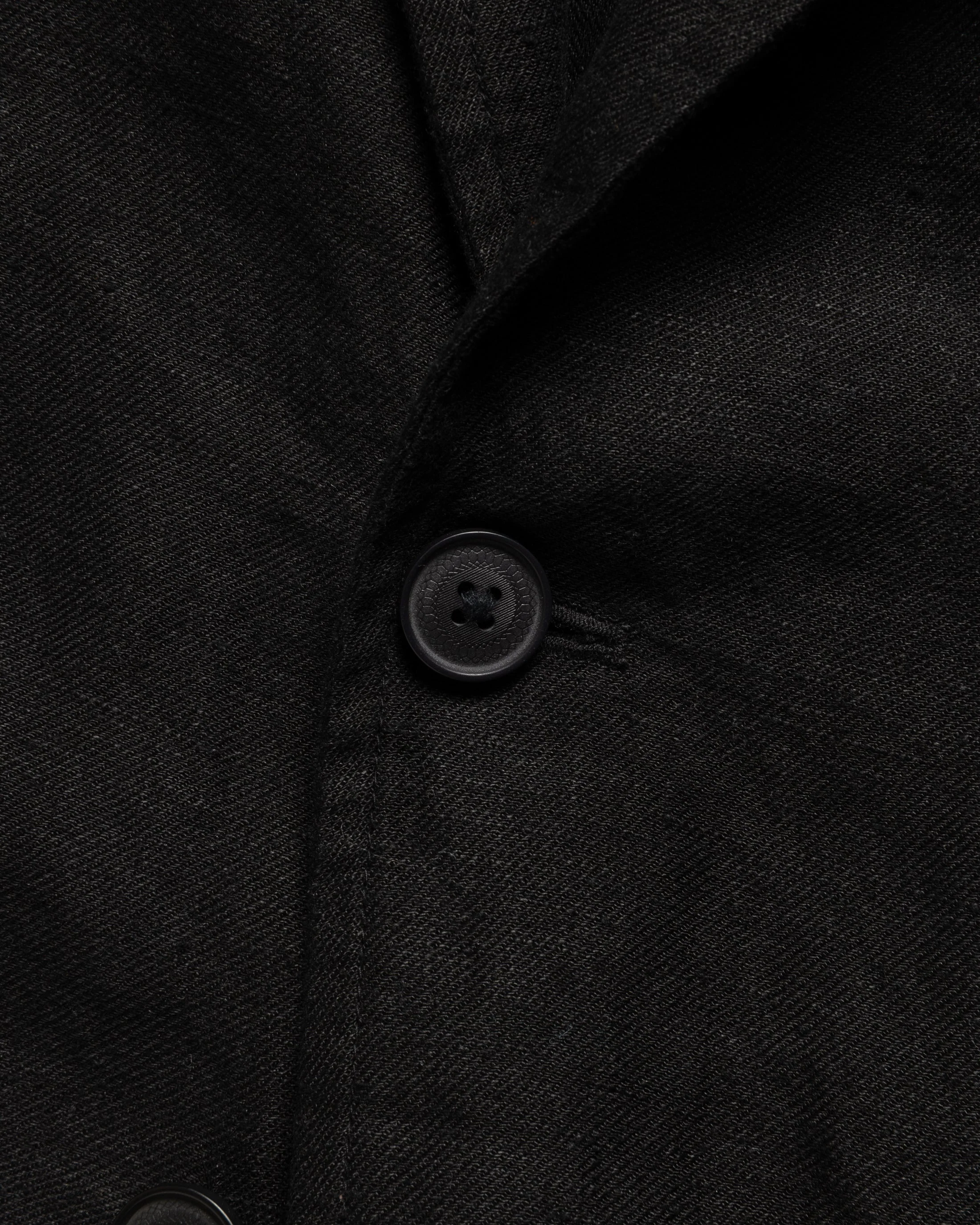BRERA SINGLE BREASTED BLAZER - BLACK LINEN TWILL - Image 3