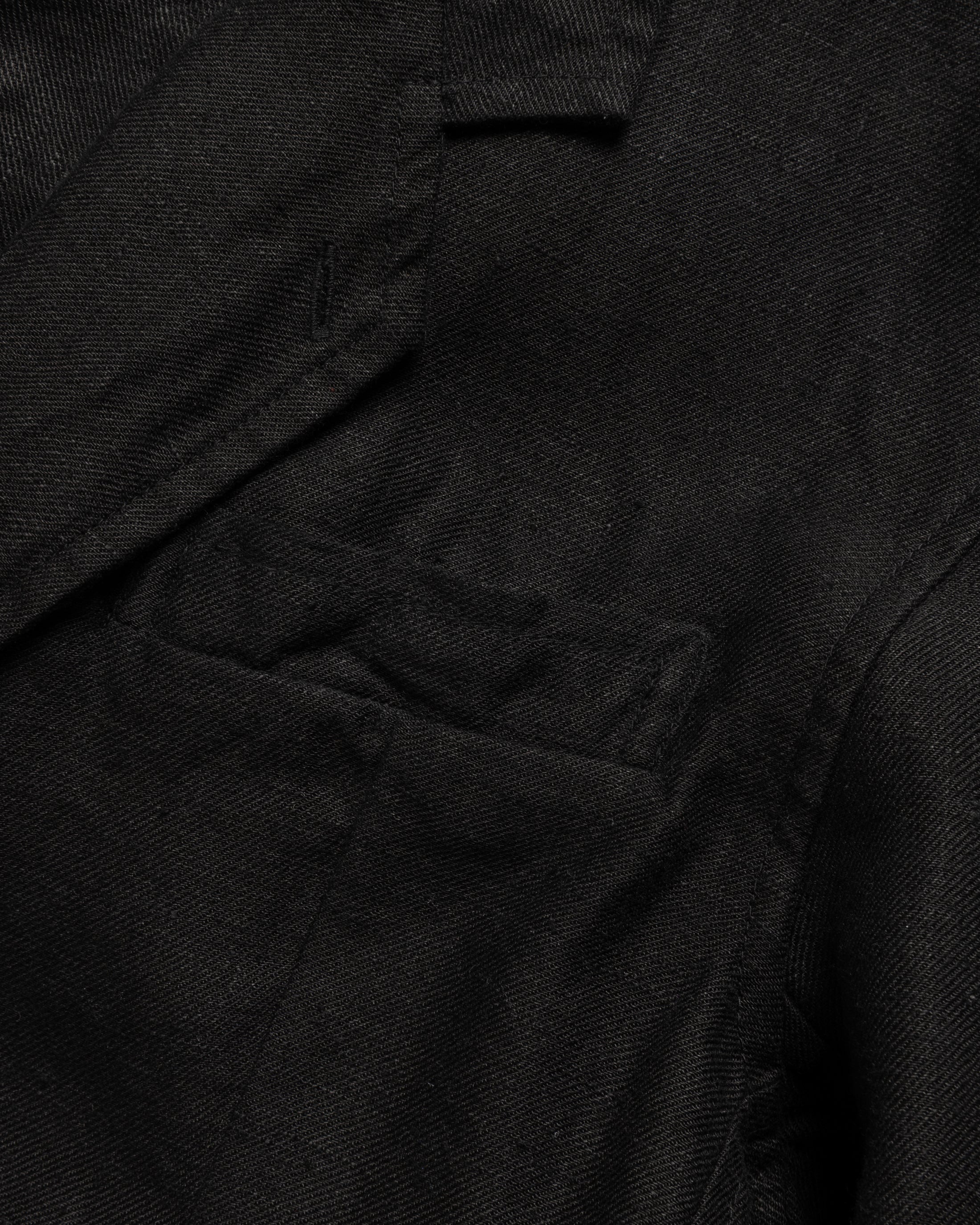 BRERA SINGLE BREASTED BLAZER - BLACK LINEN TWILL - Image 9