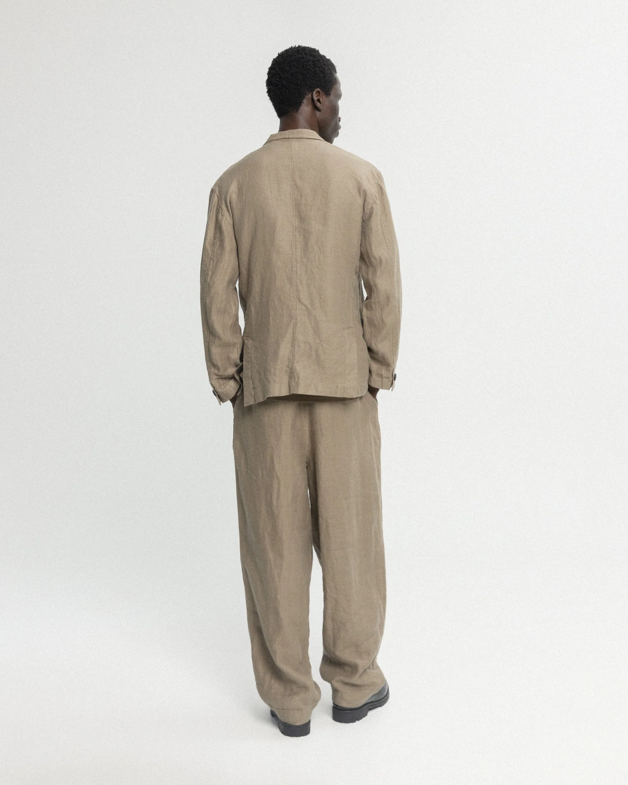 BRERA SINGLE BREASTED BLAZER - FALLEN ROCK LINEN TWILL - Image 6
