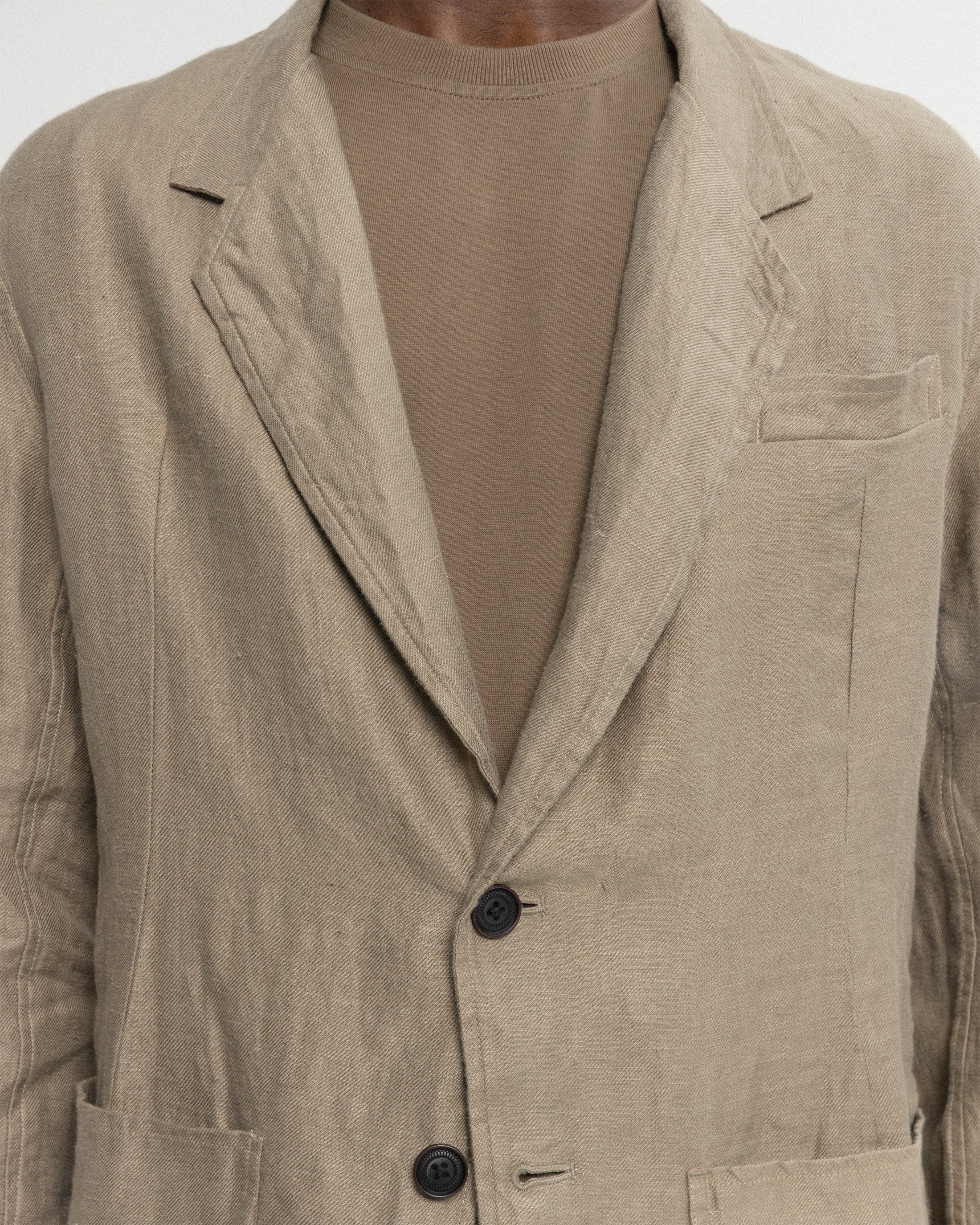 BRERA SINGLE BREASTED BLAZER - FALLEN ROCK LINEN TWILL - Image 8