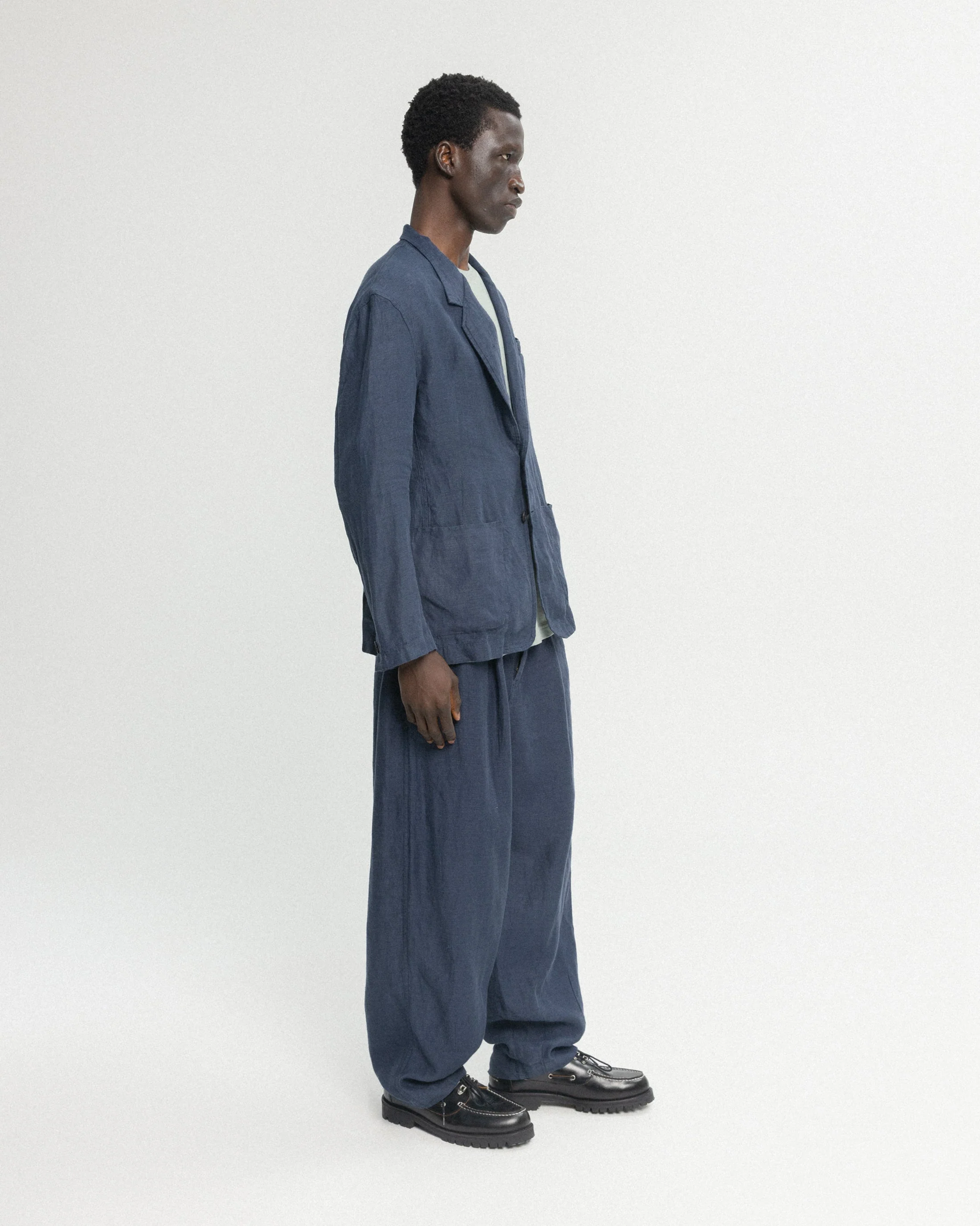 BRERA SINGLE BREASTED BLAZER - NAVY LINEN TWILL - Image 6