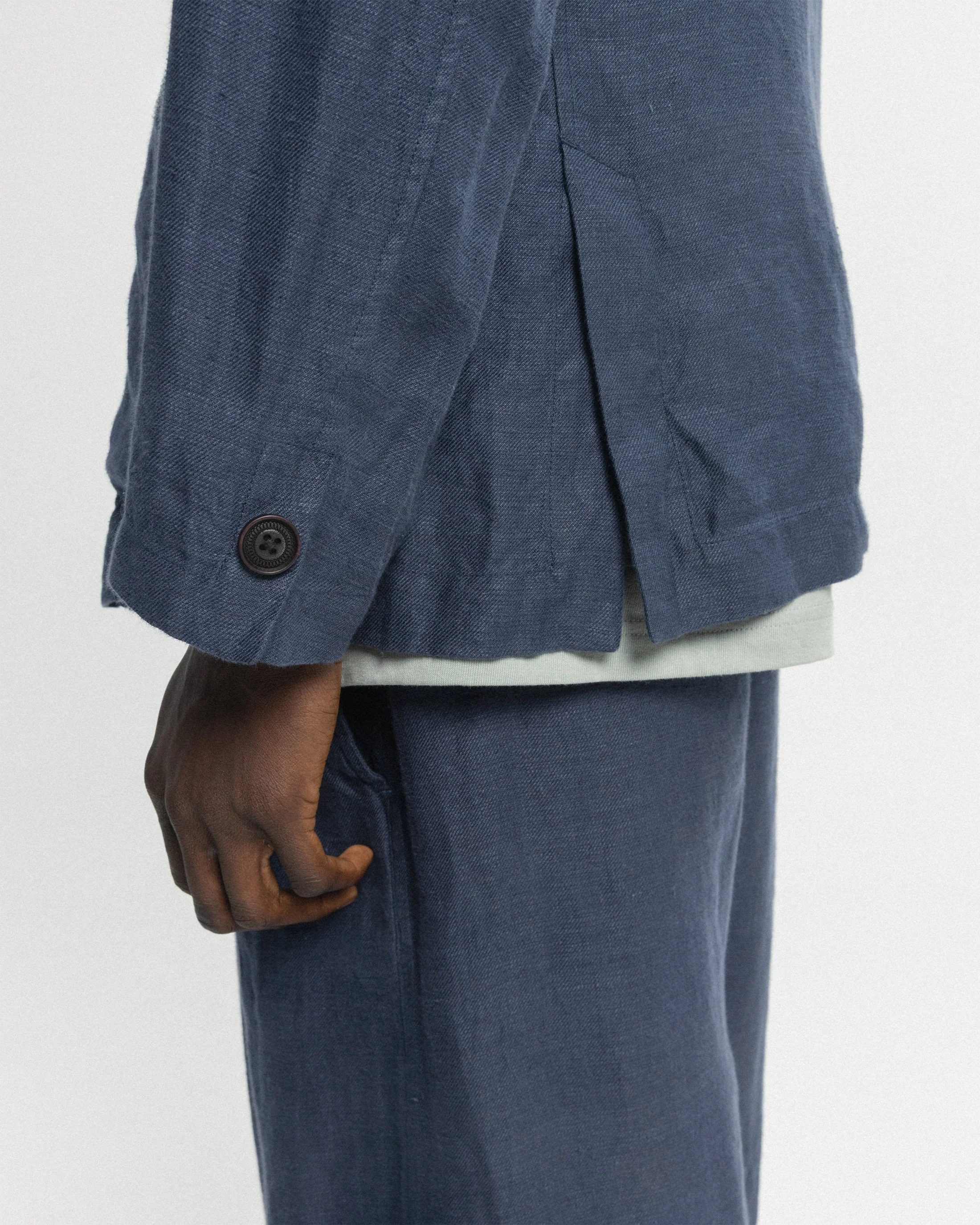 BRERA SINGLE BREASTED BLAZER - NAVY LINEN TWILL - Image 8