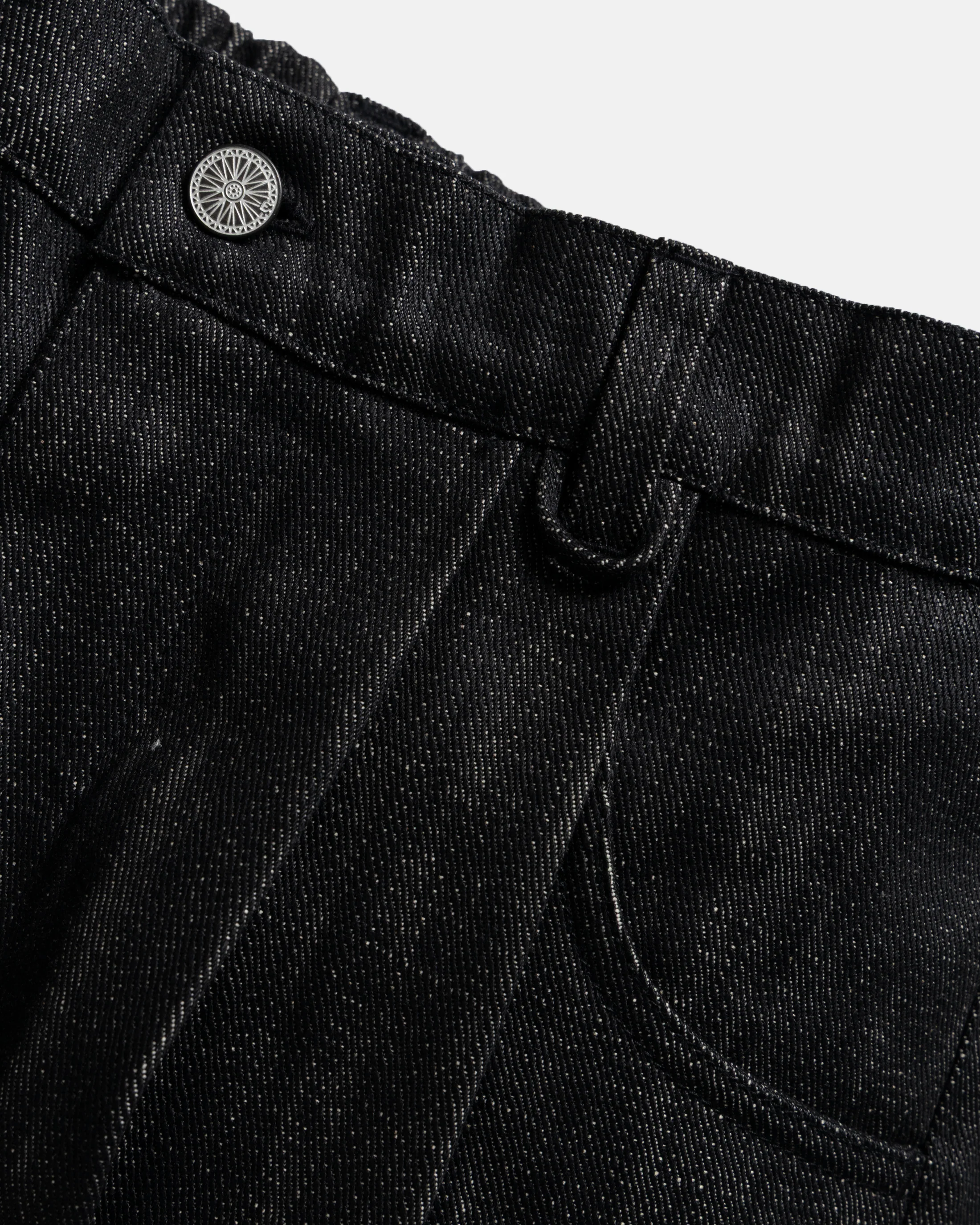 CALISTO DOUBLE PLEATED BIG JEANS - BLACK 13oz. INDIAN RAW DENIM - Image 3