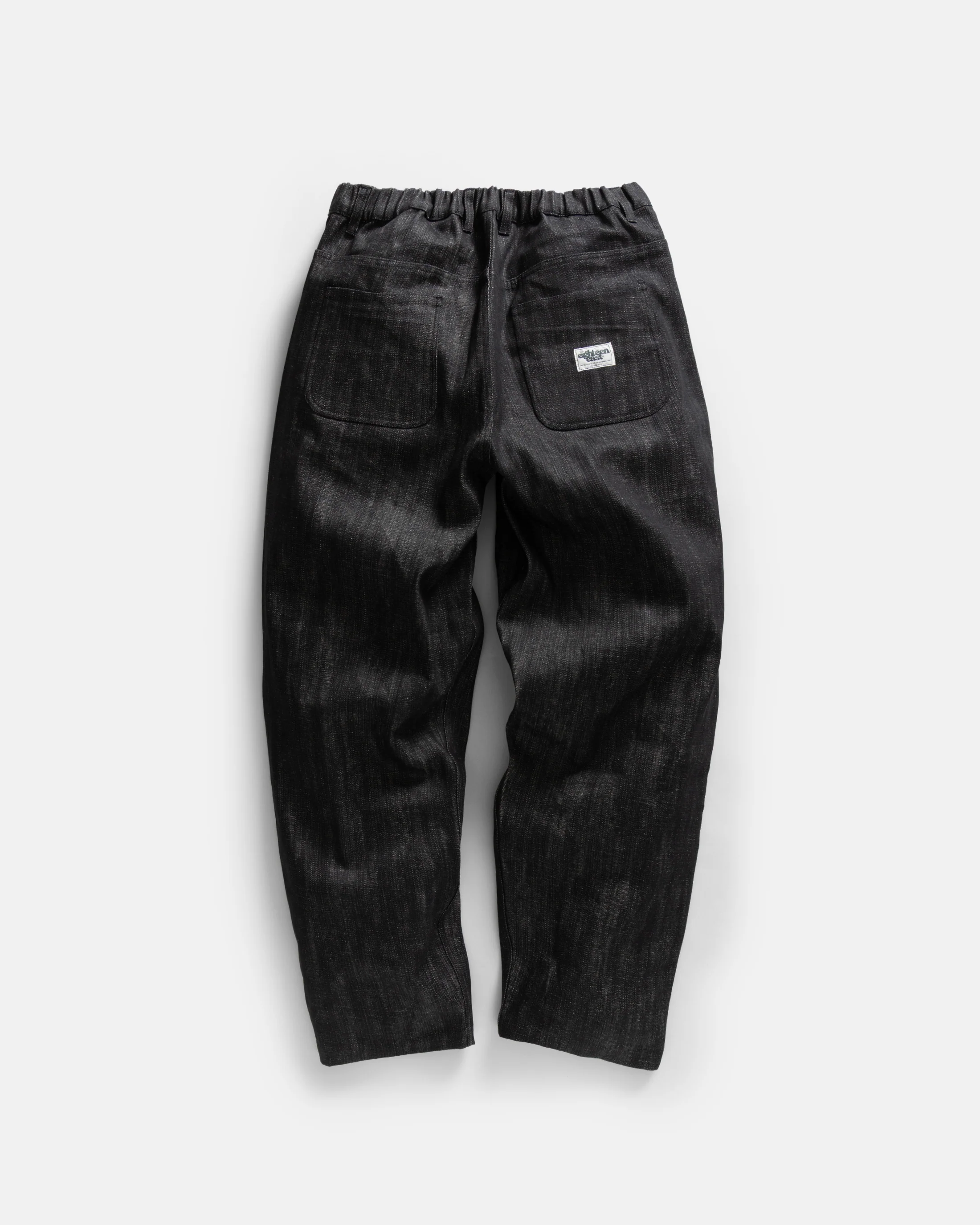 CALISTO DOUBLE PLEATED BIG JEANS - BLACK 13oz. INDIAN RAW DENIM - Image 5
