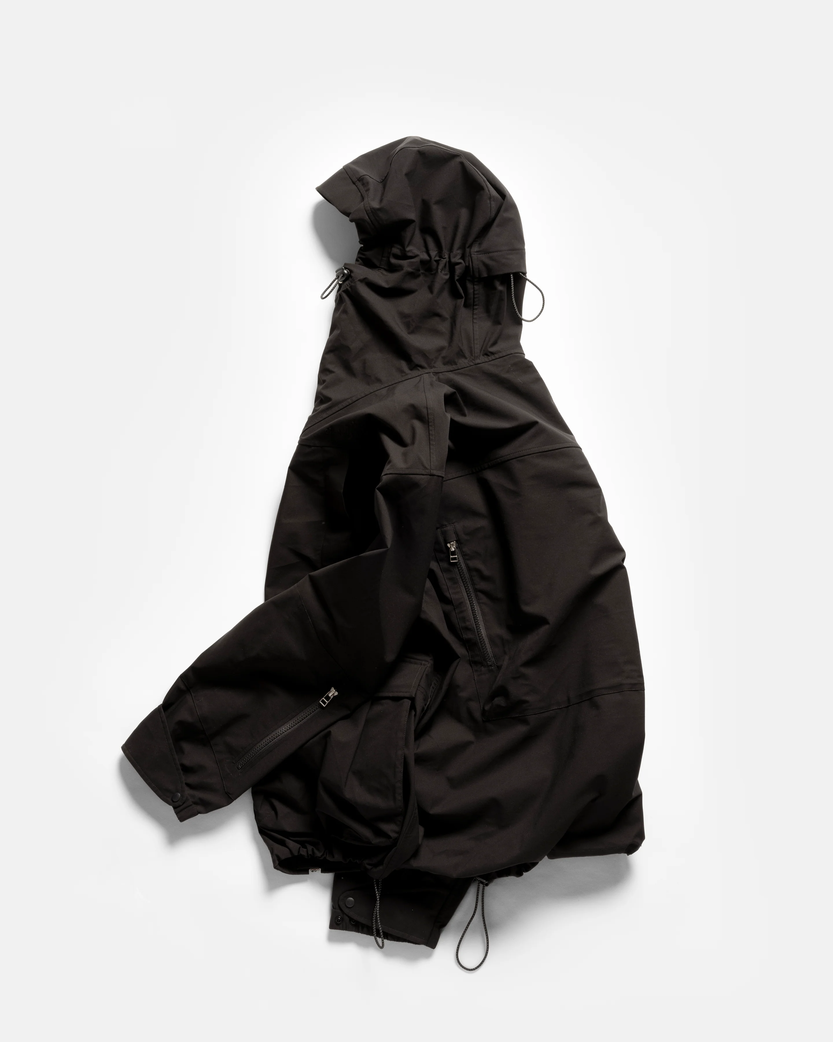CASCADE OUTDOOR PROTECTION SYSTEM HOODED SHELL - BLACK WATER-REPELLENT 3L BONDED MEMBRANE - Image 5