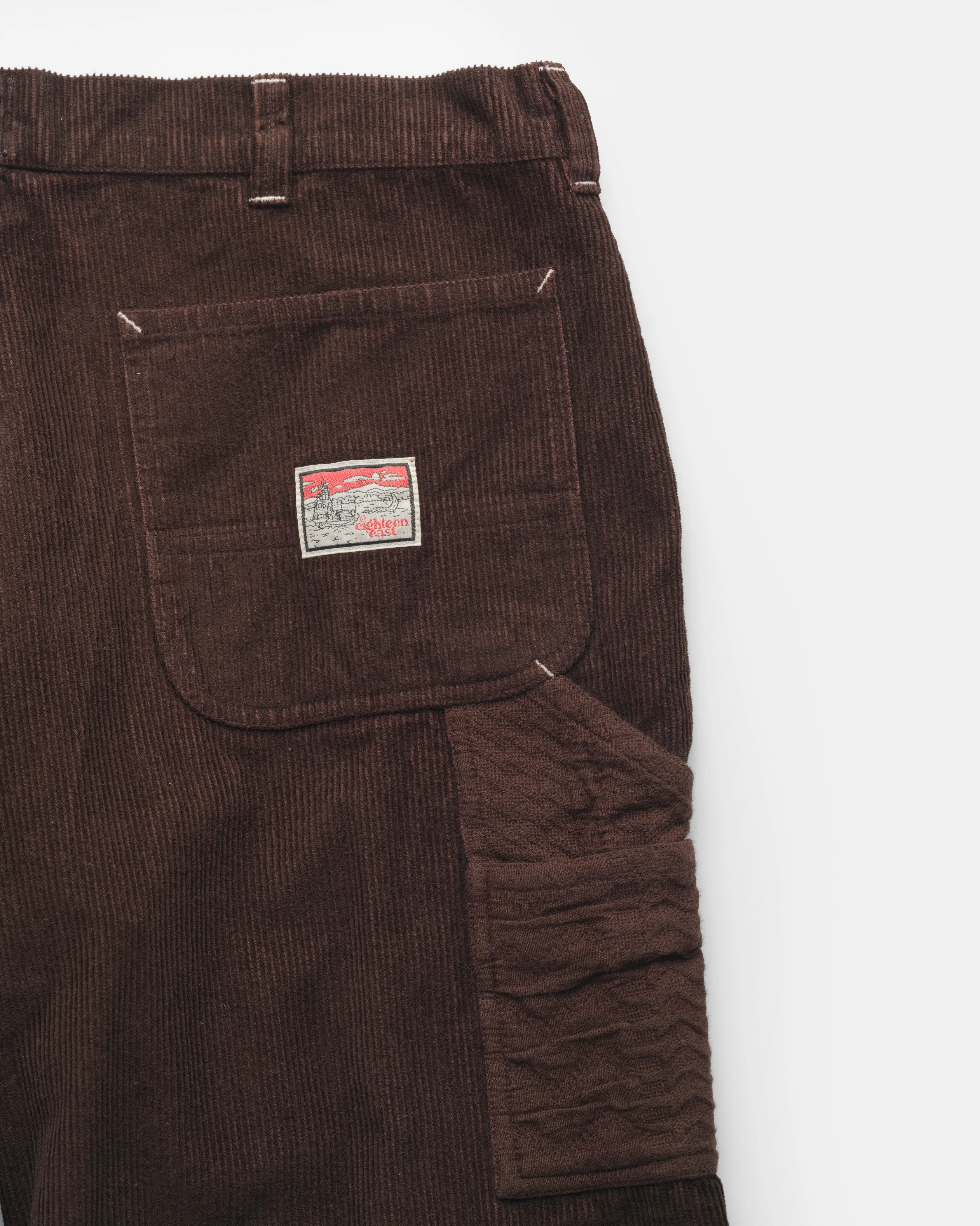 CELLO CARPENTER PANT - BROWN COTTON CORDUROY - Image 2