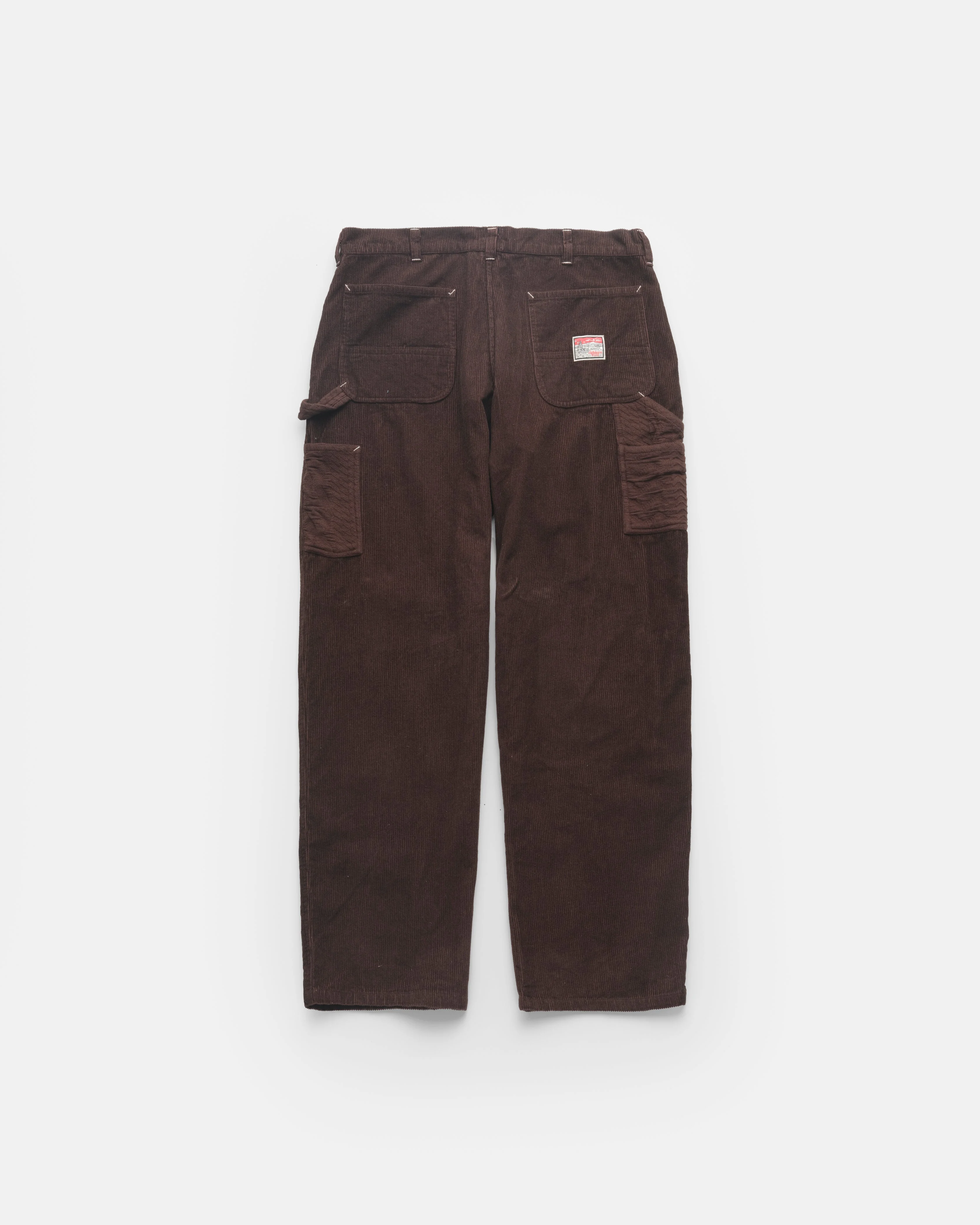 CELLO CARPENTER PANT - BROWN COTTON CORDUROY - Image 4