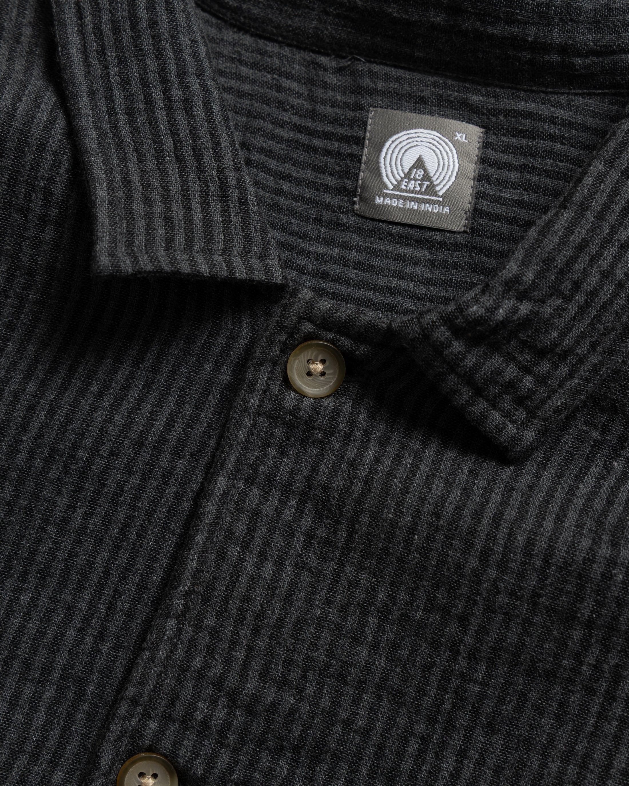 CHAMOIS FLAP POCKET SAM SHIRT - STORM GRAY / BLACK DOUBLE GAUZE COTTON - Image 4