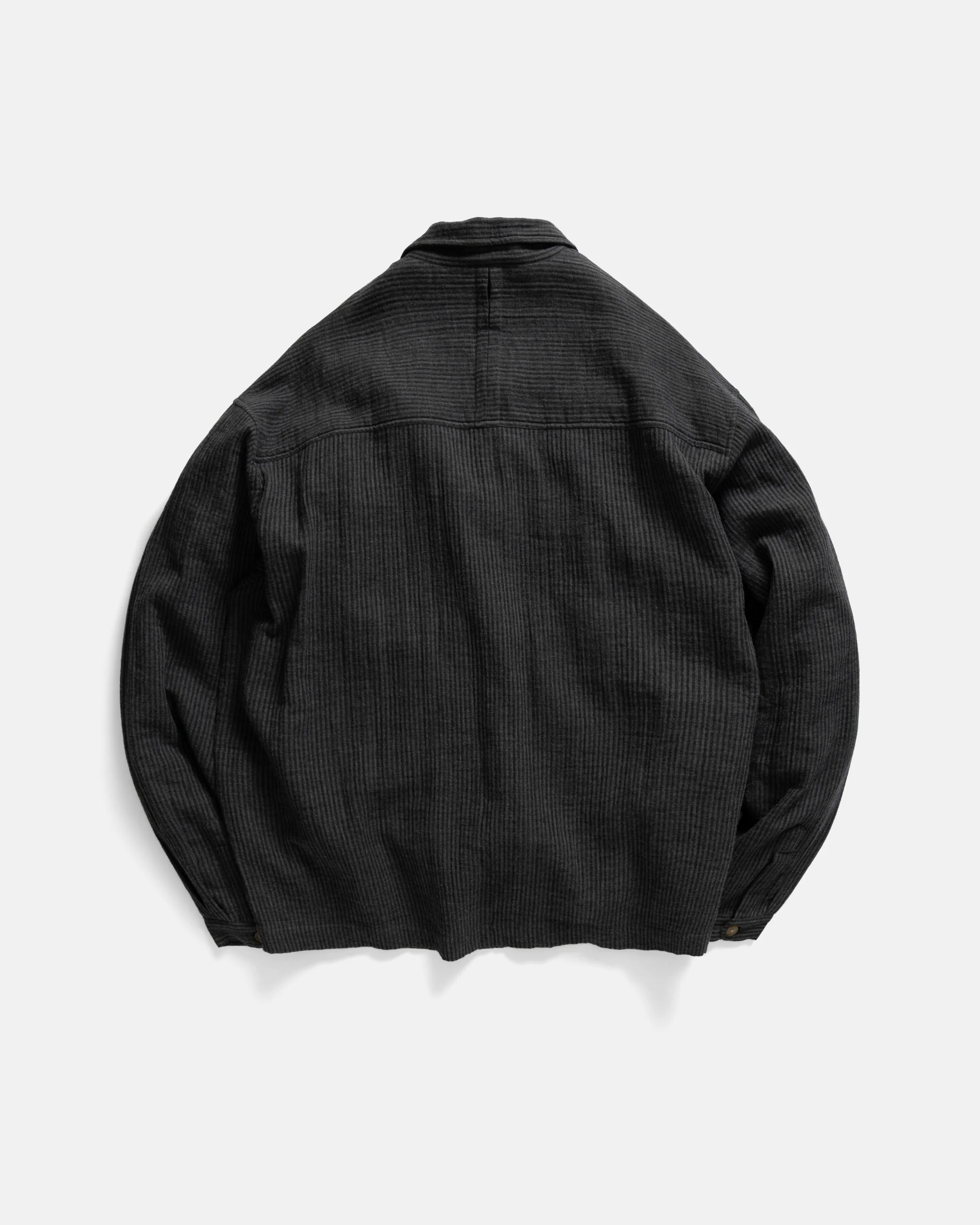 CHAMOIS FLAP POCKET SAM SHIRT - STORM GRAY / BLACK DOUBLE GAUZE COTTON - Image 5