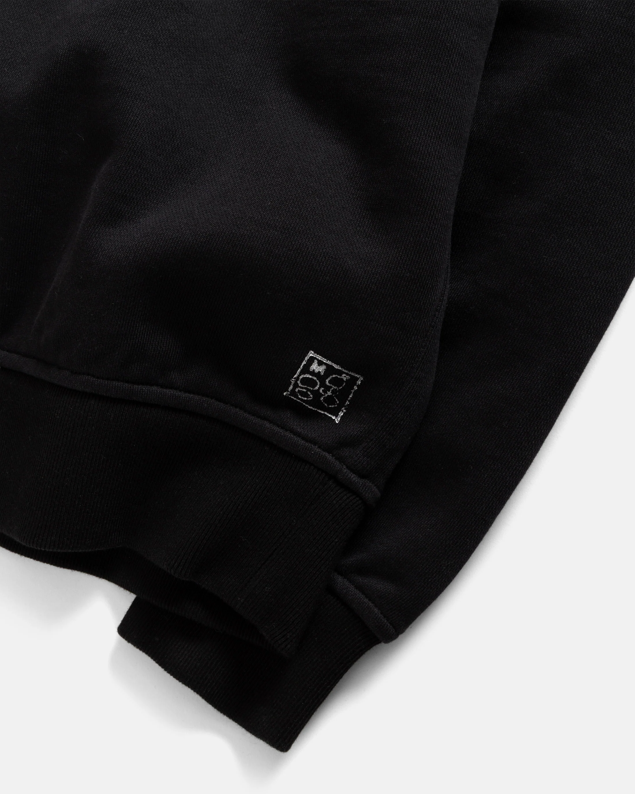COLLAN ZIP COLLAR SWEATSHIRT - BLACK 19oz. ALL COTTON LOOPBACK TERRY FLEECE - Image 4