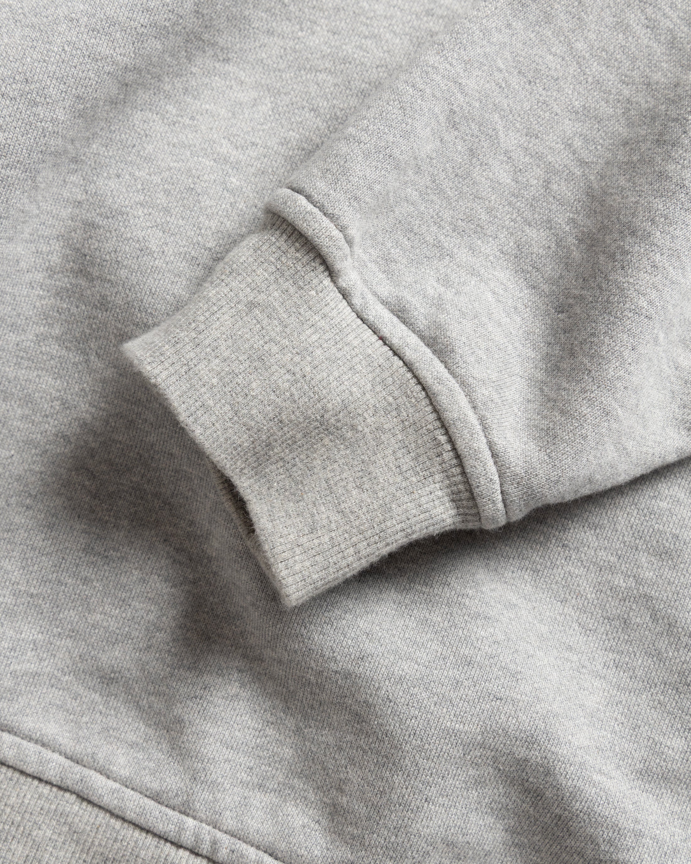COLLAN ZIP COLLAR SWEATSHIRT - PRACTICE HEATHER 19oz. ALL COTTON LOOPBACK TERRY FLEECE - Image 5