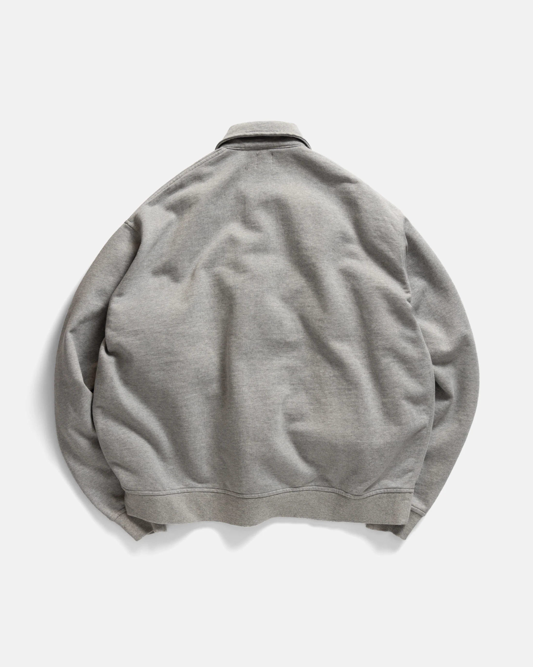 COLLAN ZIP COLLAR SWEATSHIRT - PRACTICE HEATHER 19oz. ALL COTTON LOOPBACK TERRY FLEECE - Image 8