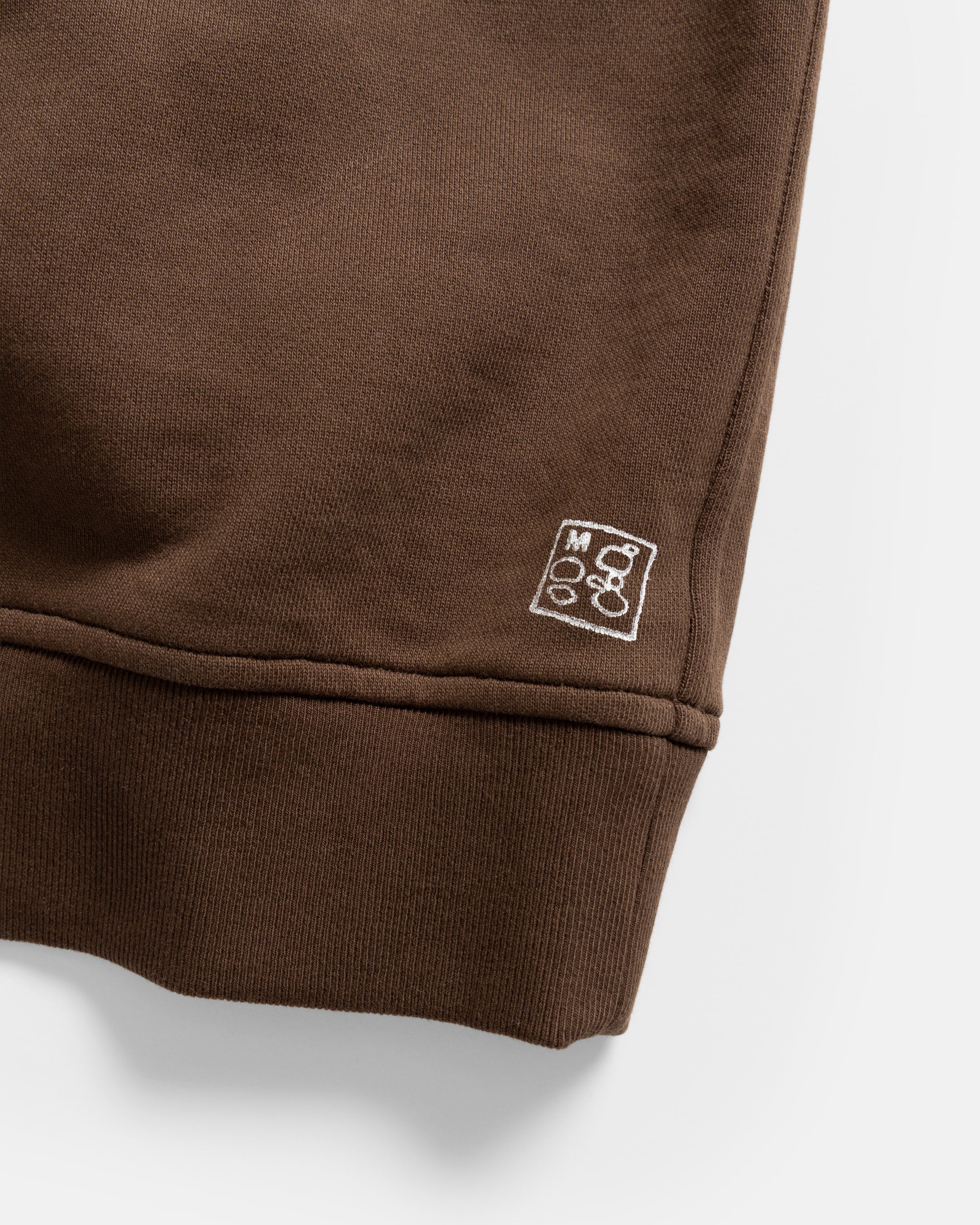 COLLAN ZIP COLLAR SWEATSHIRT - FONDENTE BROWN 19oz. ALL COTTON LOOPBACK TERRY FLEECE - Image 6