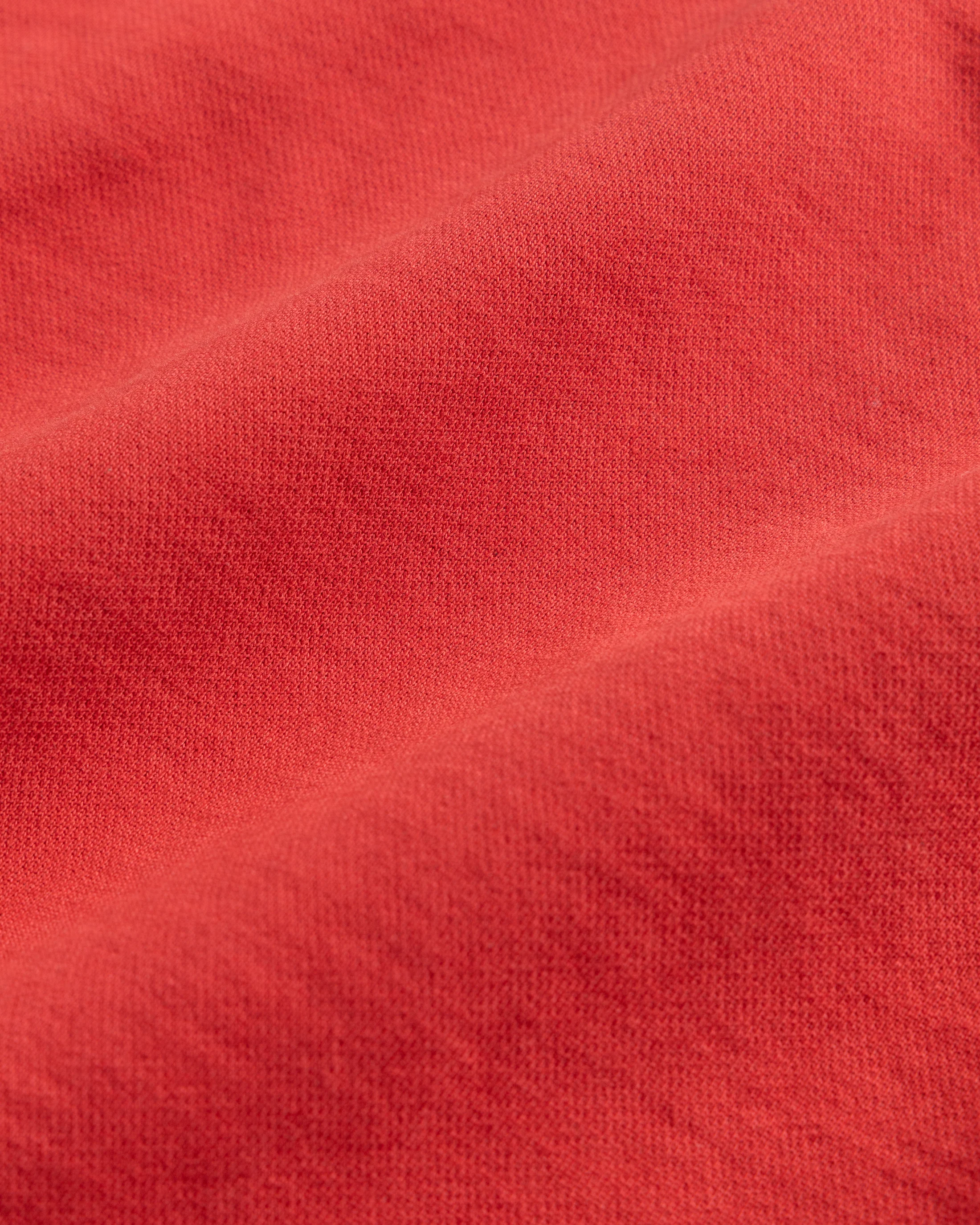 COLLAN ZIP COLLARED SWEATSHIRT - FADED RED 19oz. ALL COTTON LOOPBACK TERRY FLEECE - Image 6