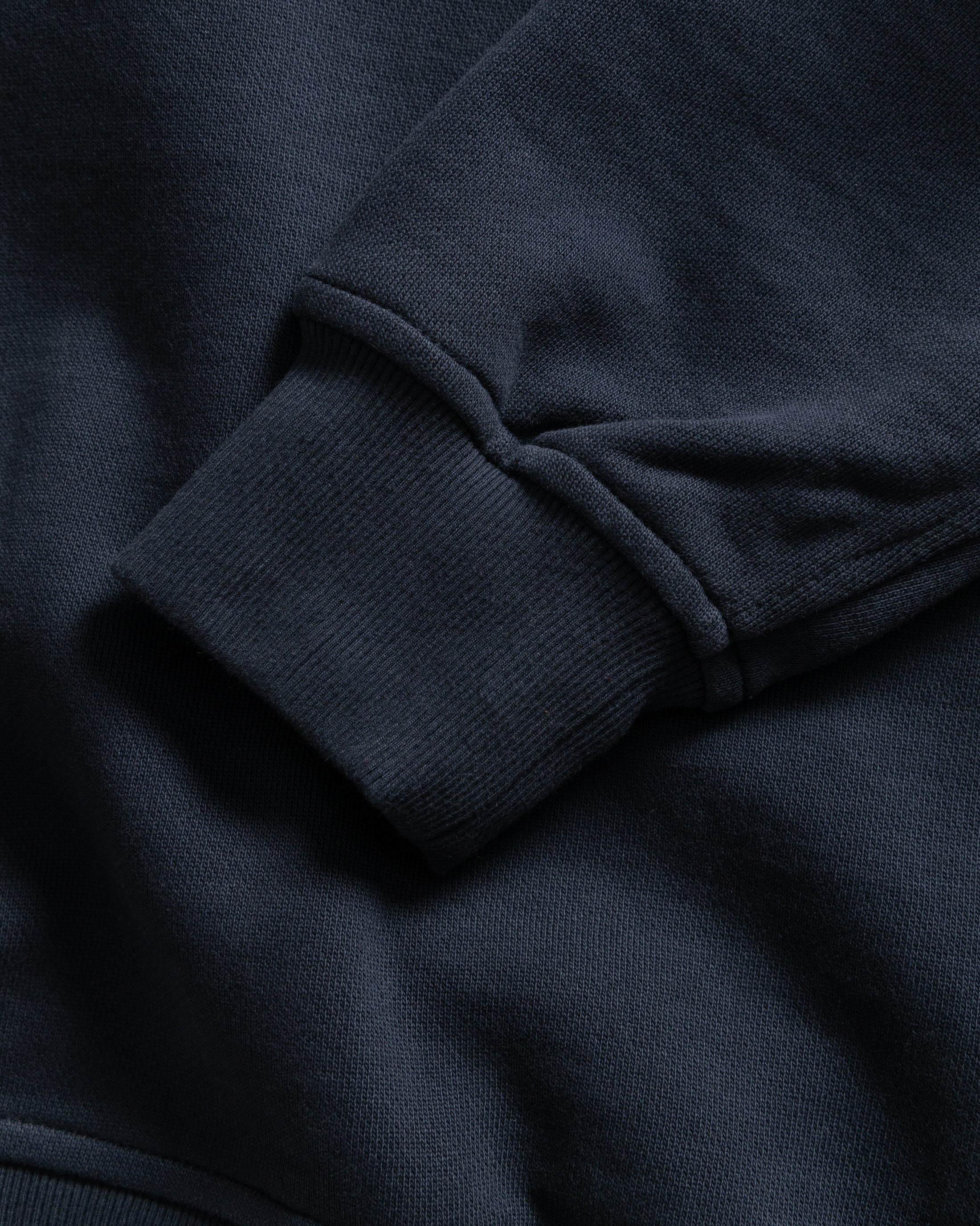 COLLAN ZIP COLLARED SWEATSHIRT - NAVY 19oz. ALL COTTON LOOPBACK TERRY FLEECE - Image 3