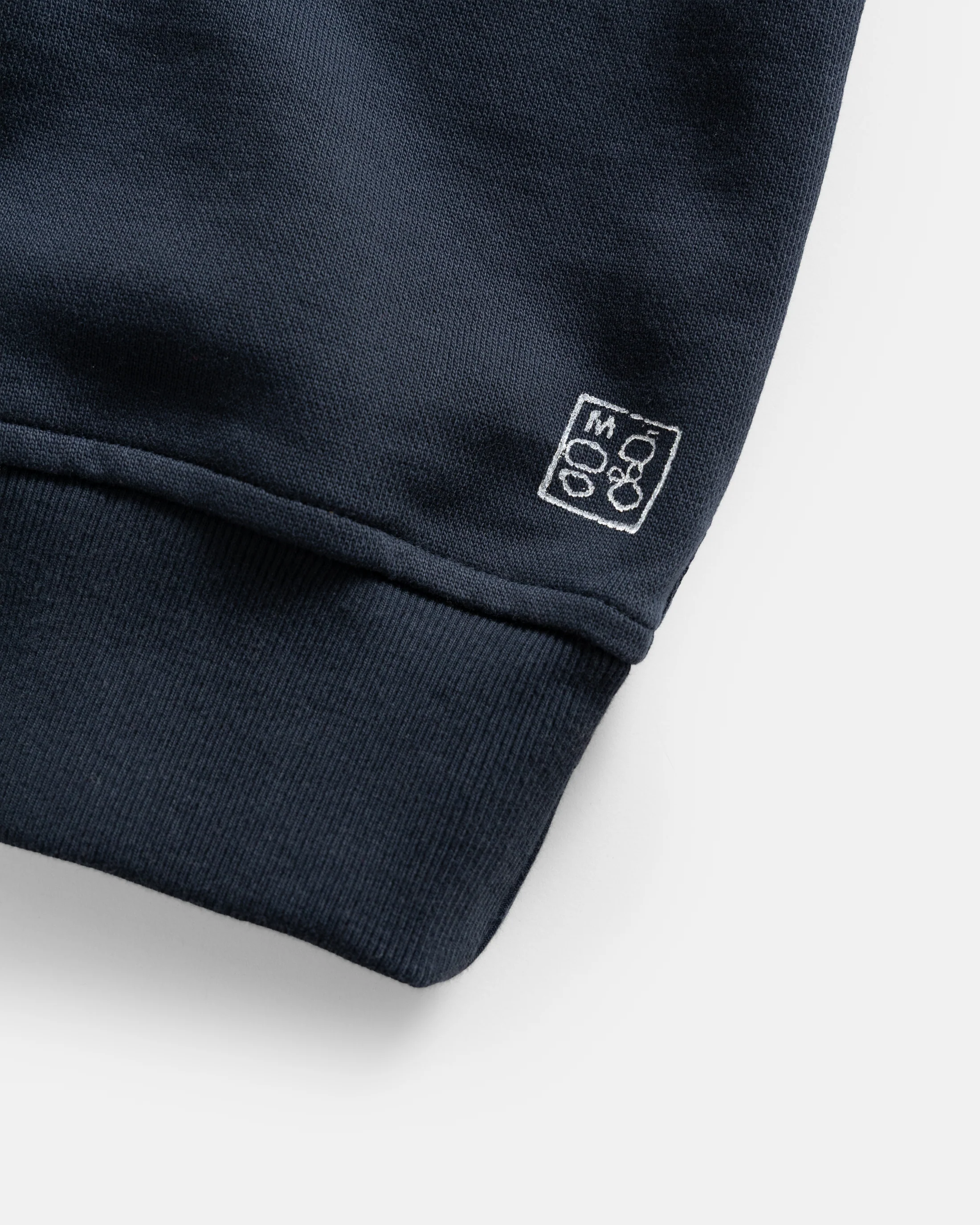 COLLAN ZIP COLLARED SWEATSHIRT - NAVY 19oz. ALL COTTON LOOPBACK TERRY FLEECE - Image 4