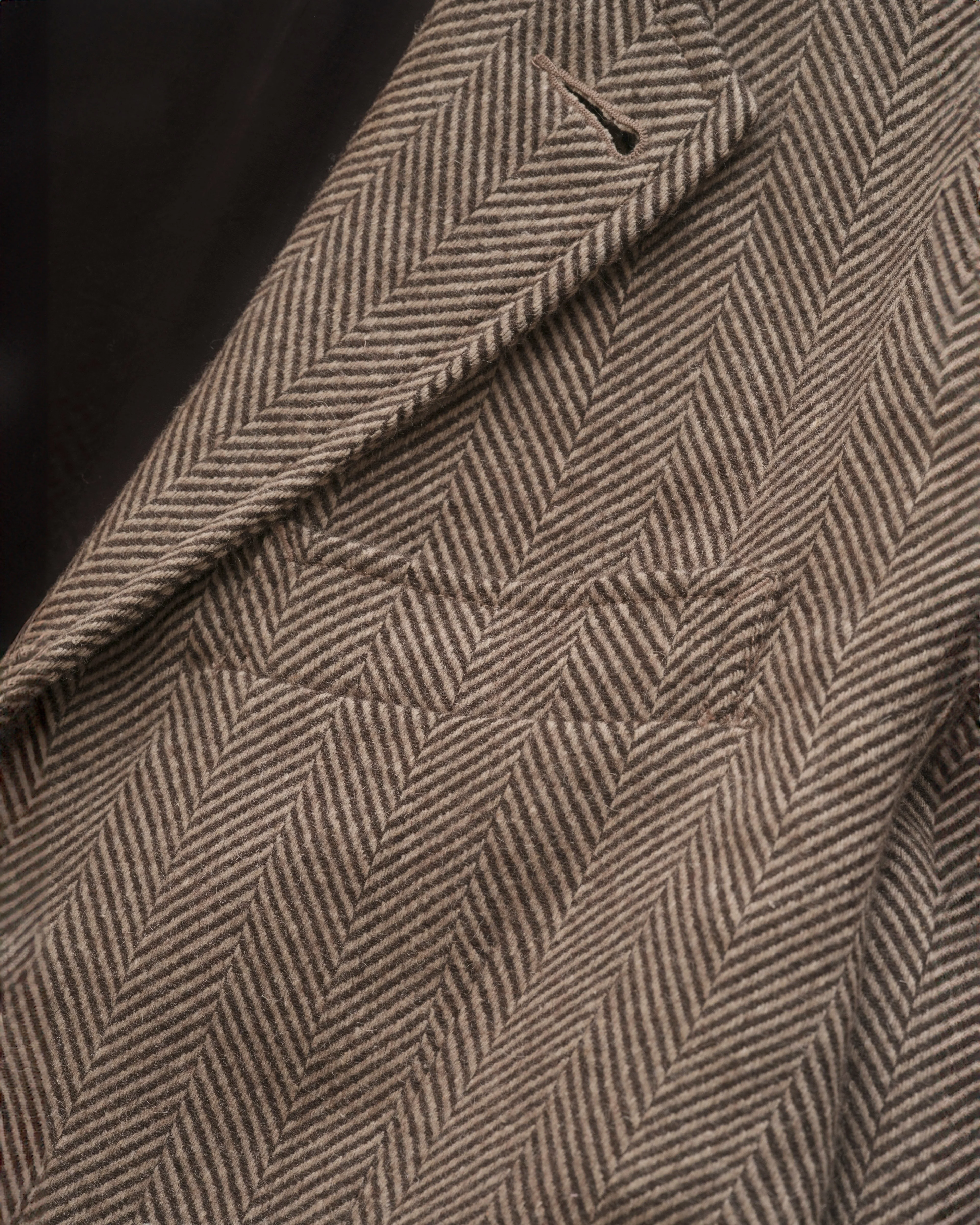 COSTA BLAZER - TONAL BROWN HERRINGBONE WOOL - Image 2