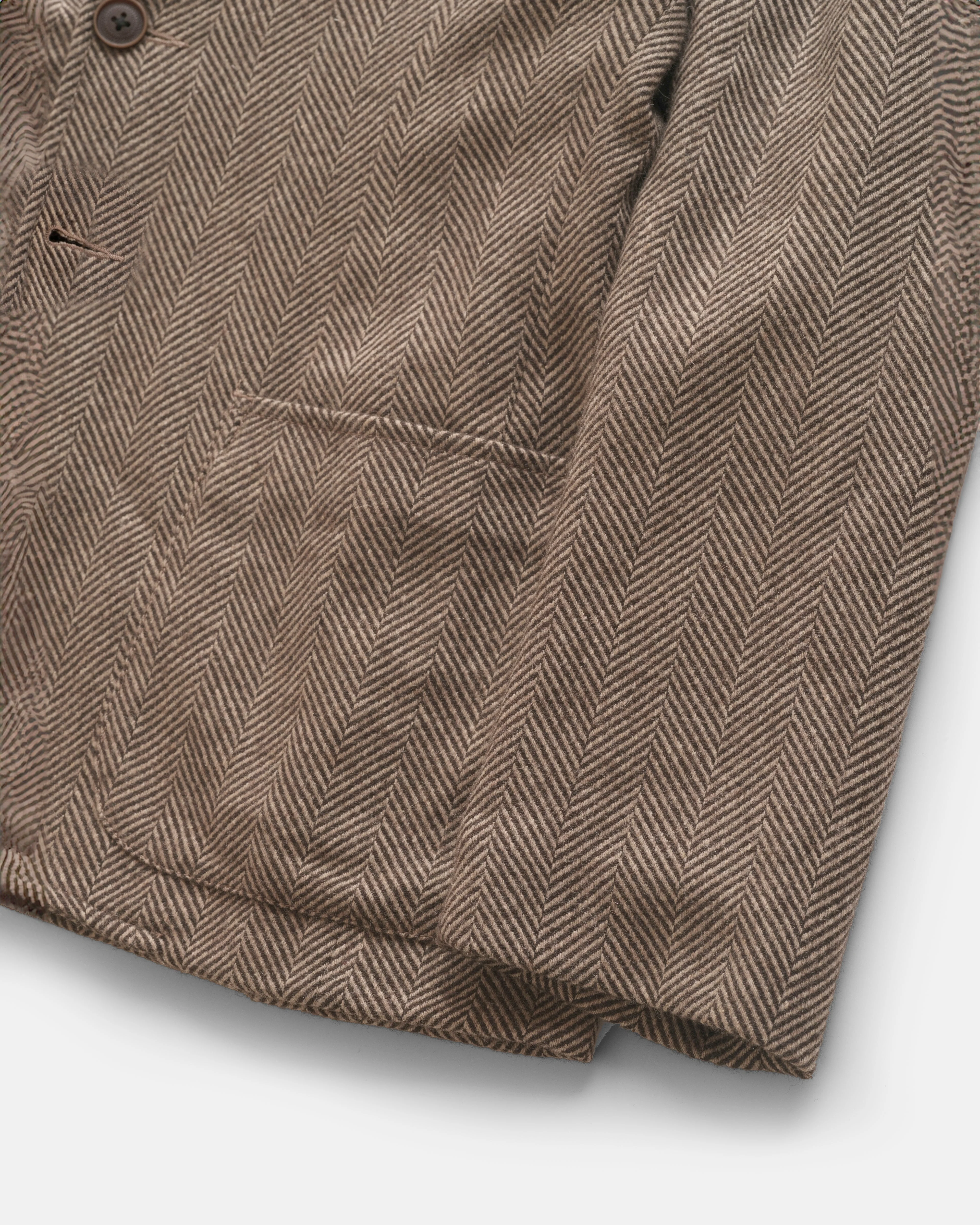 COSTA BLAZER - TONAL BROWN HERRINGBONE WOOL - Image 3