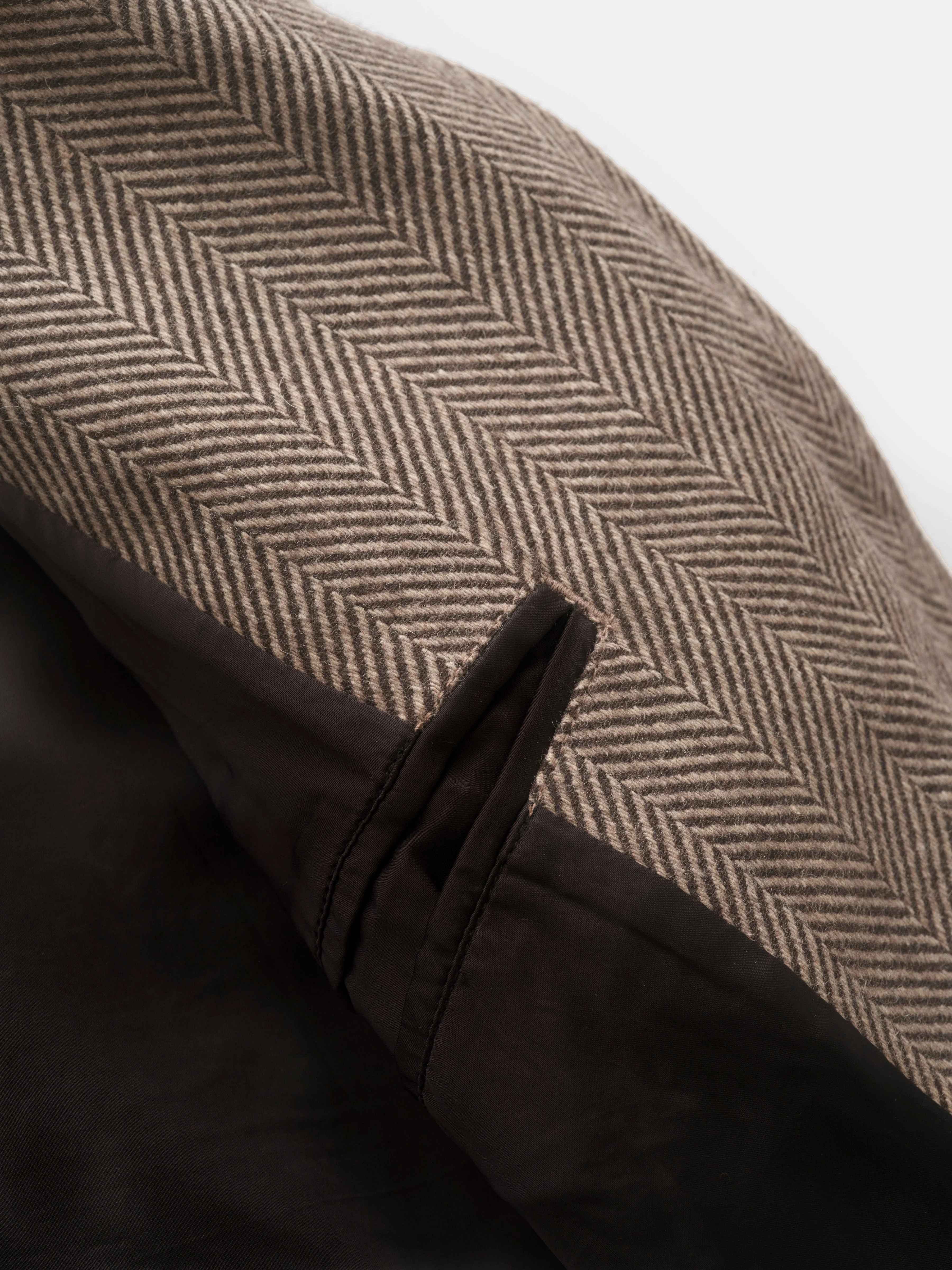 COSTA BLAZER - TONAL BROWN HERRINGBONE WOOL - Image 6