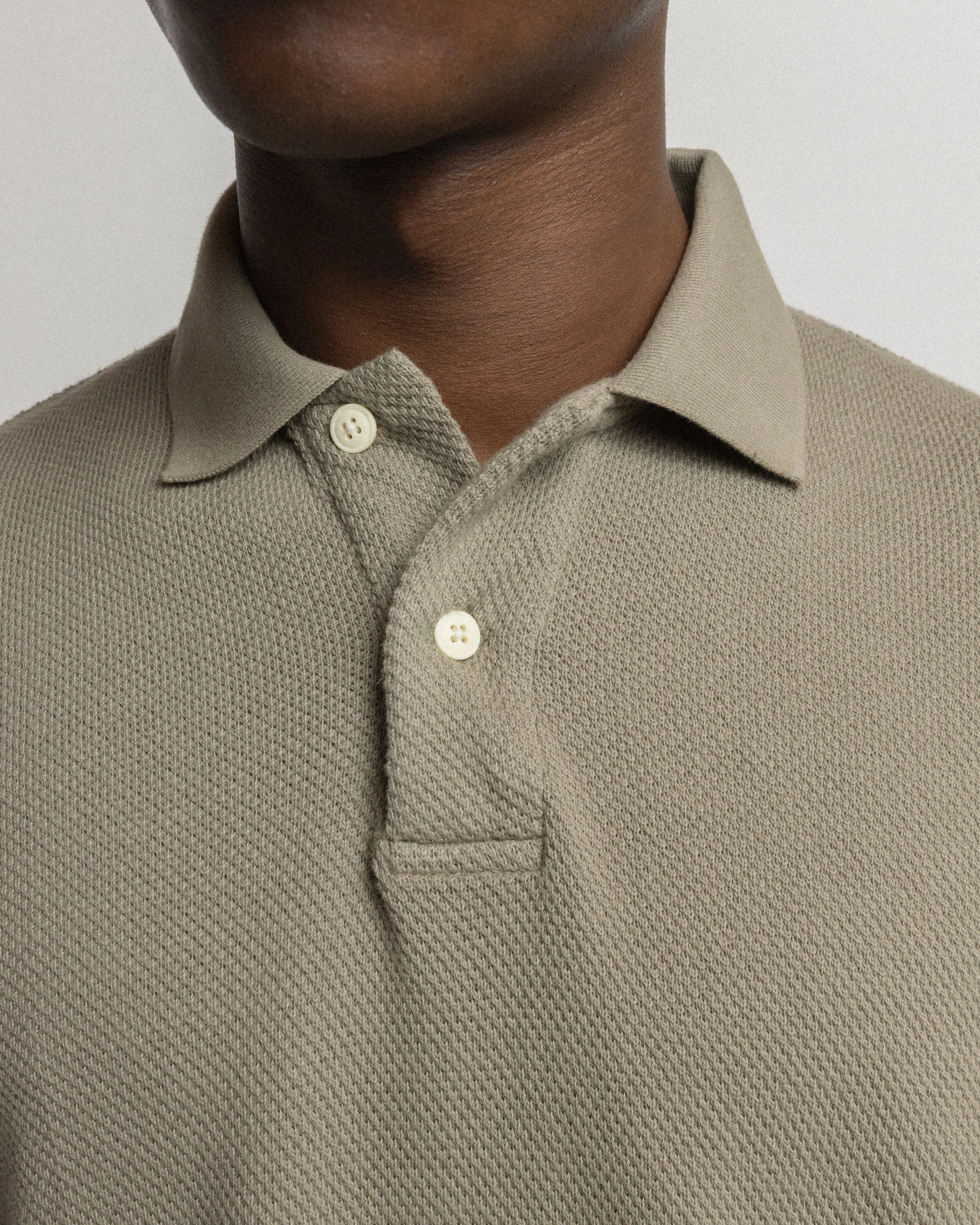COTTAGE SS GIANT POLO - AGED SAGE COTTON PIQUE - Image 4
