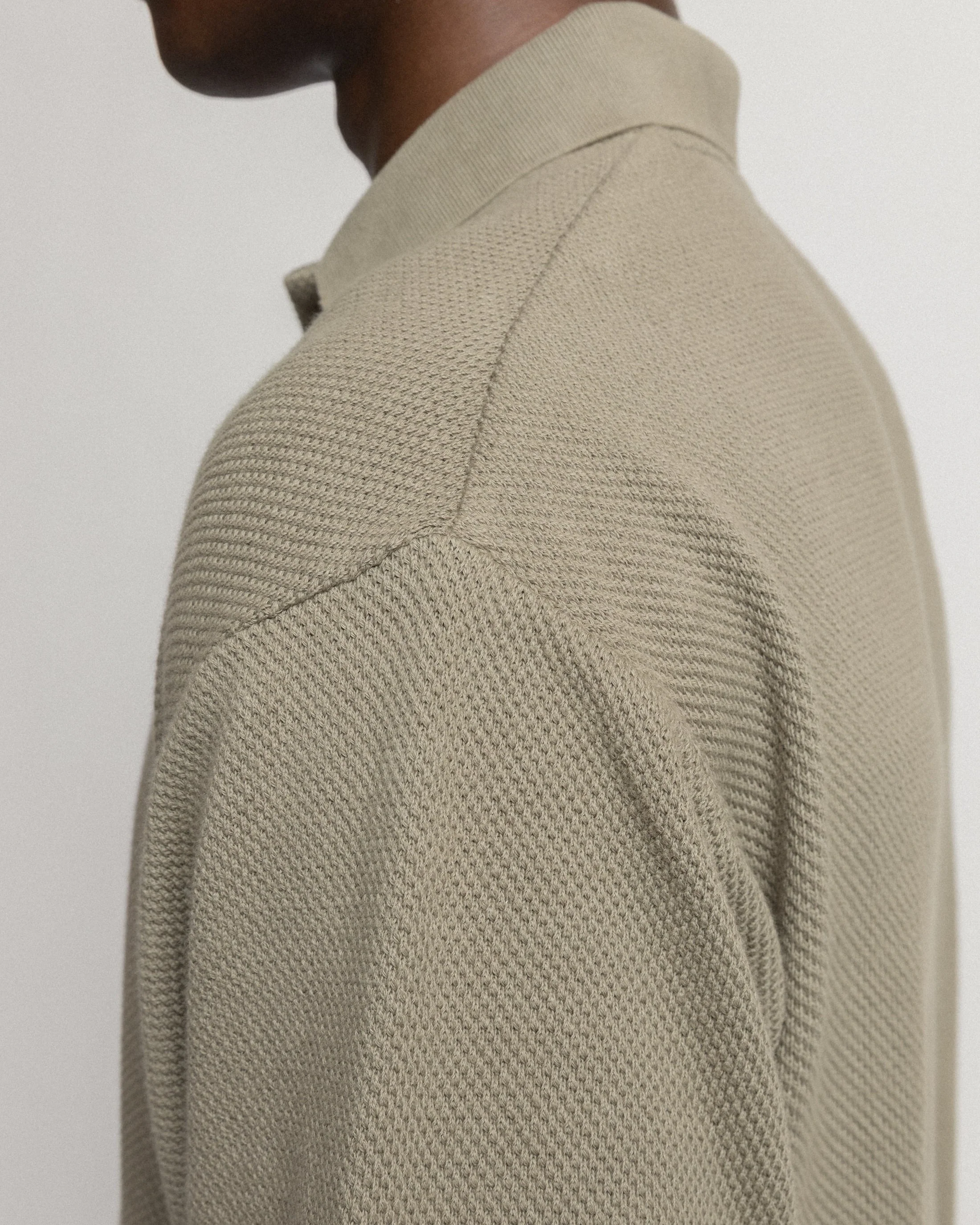 COTTAGE SS GIANT POLO - AGED SAGE COTTON PIQUE - Image 5