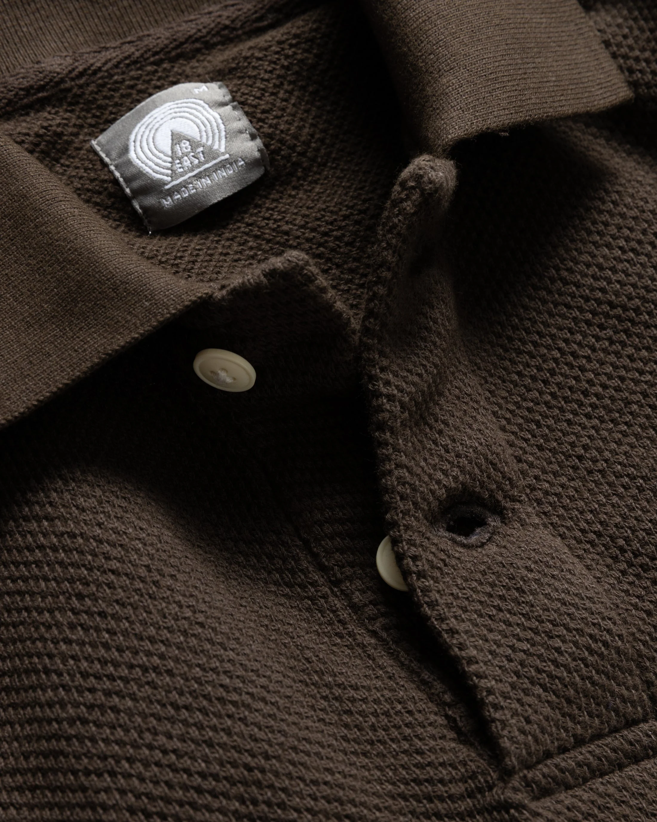 COTTAGE SS GIANT POLO - CHOCOLATE COTTON PIQUE - Image 3