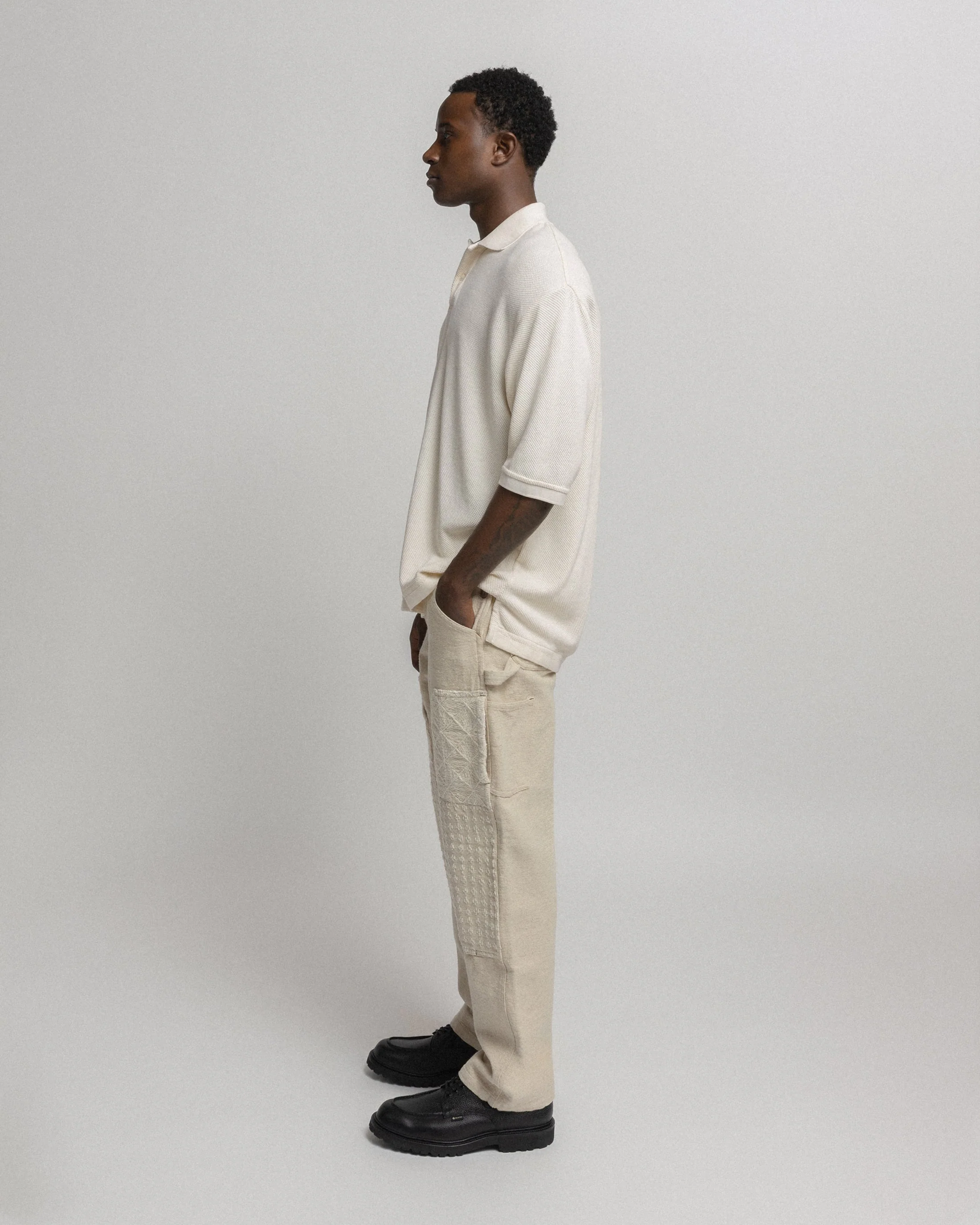 COTTAGE SS GIANT POLO - WHITE COTTON PIQUE - Image 3
