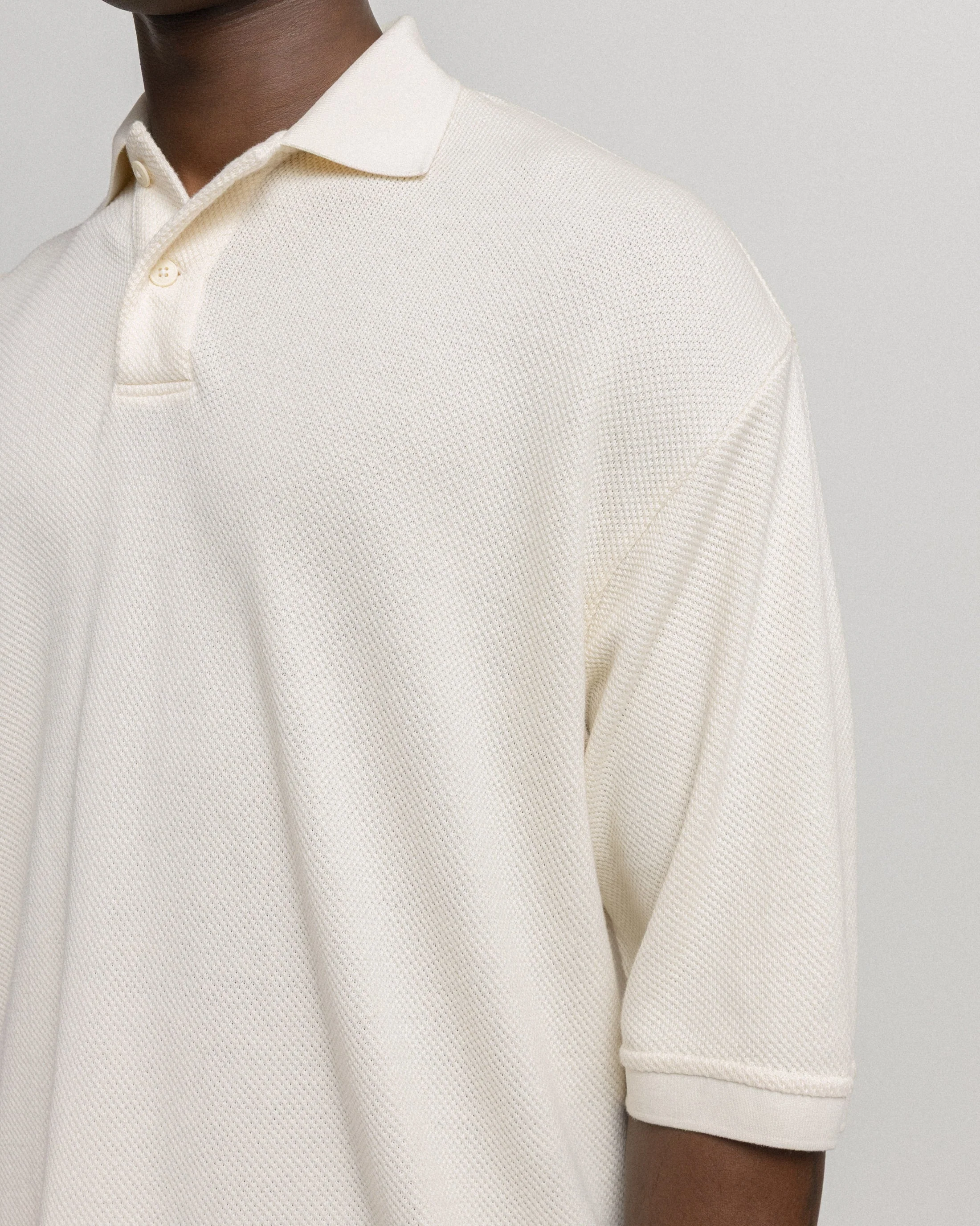 COTTAGE SS GIANT POLO - WHITE COTTON PIQUE - Image 4